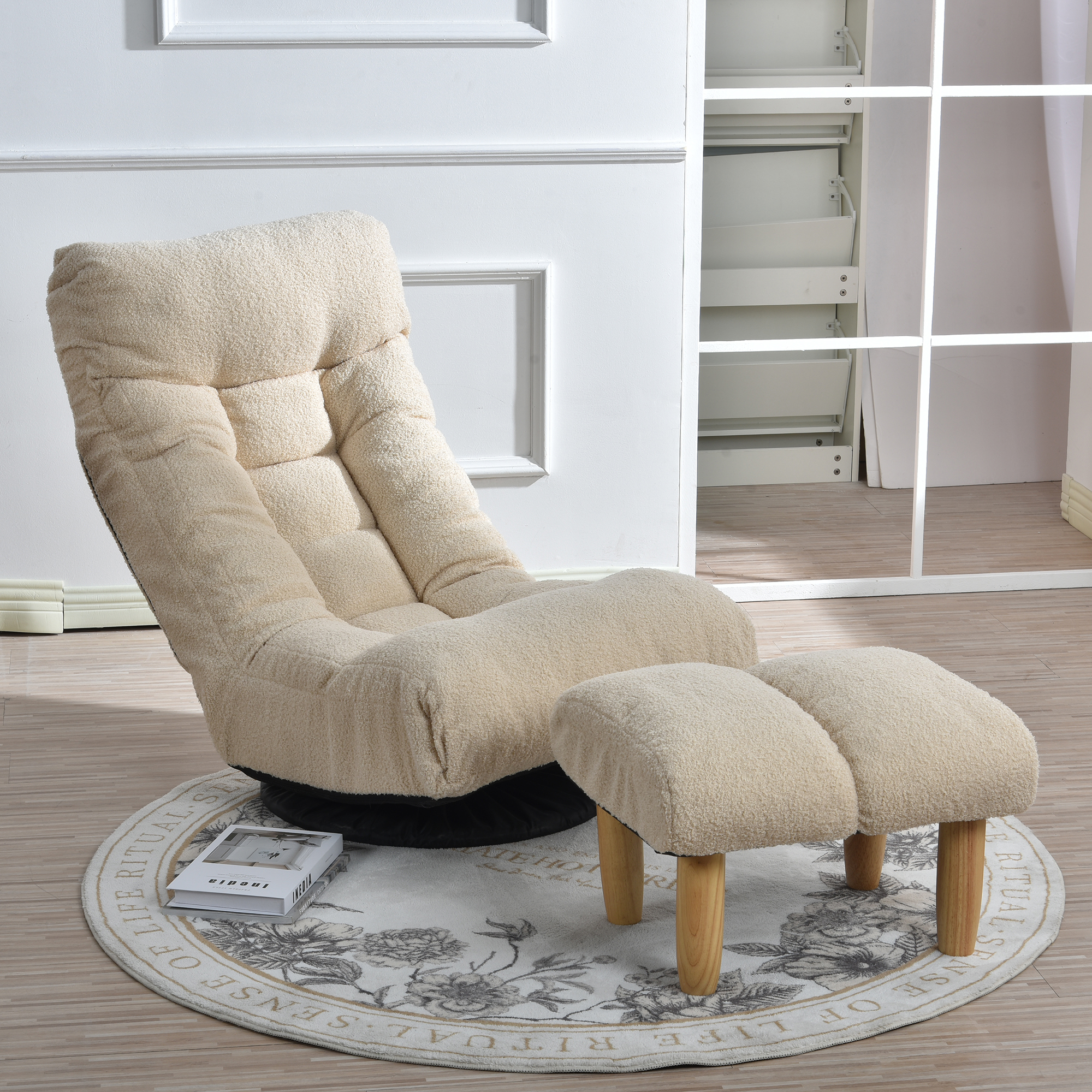 Single Sofa Reclining Chair Japanese Chair Lazy Sofa Tatami Balcony Reclining Chair Leisure Sofa Adjustable Chair