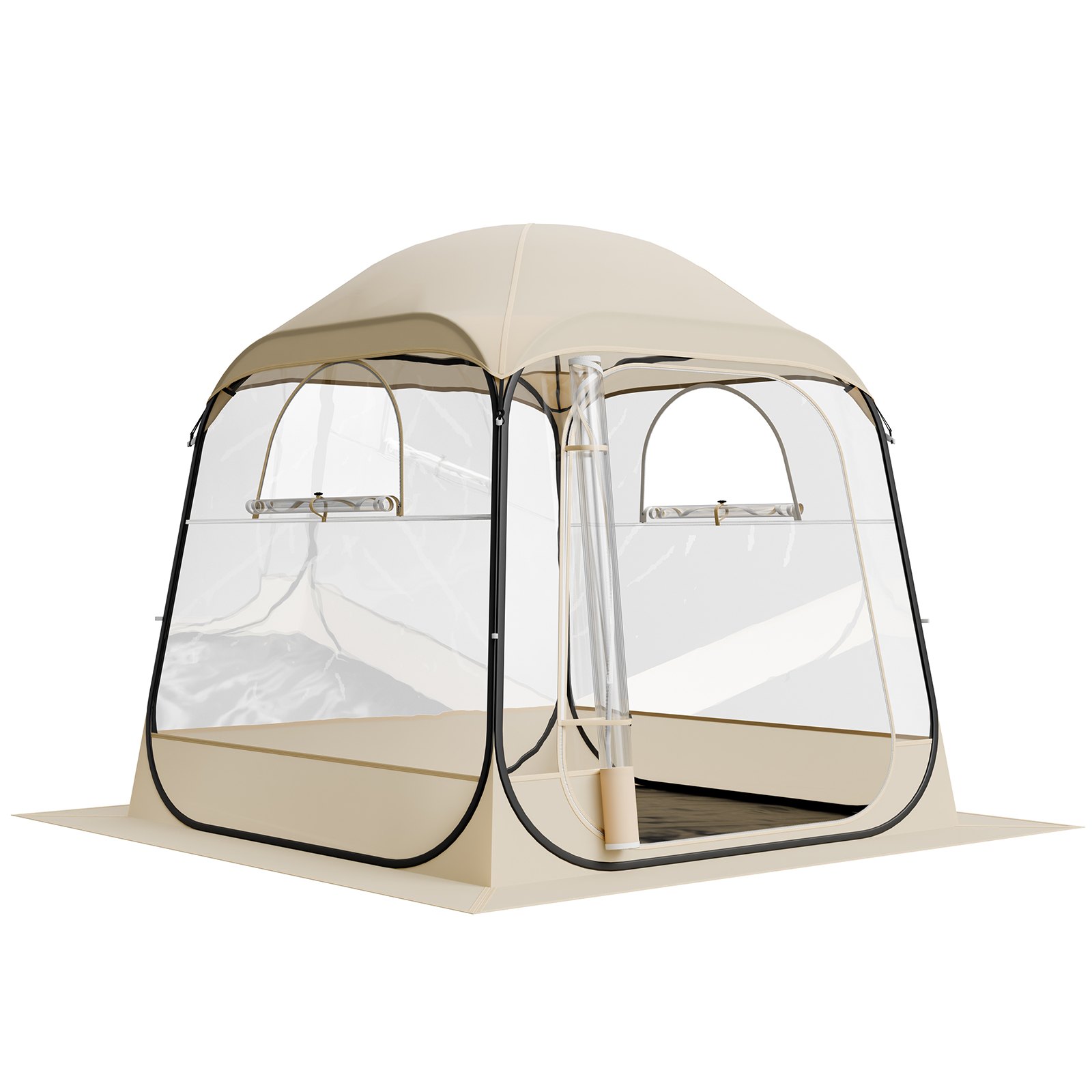 Tienda de campaña plegable deportiva, 72x72 pulgadas, transparente, impermeable