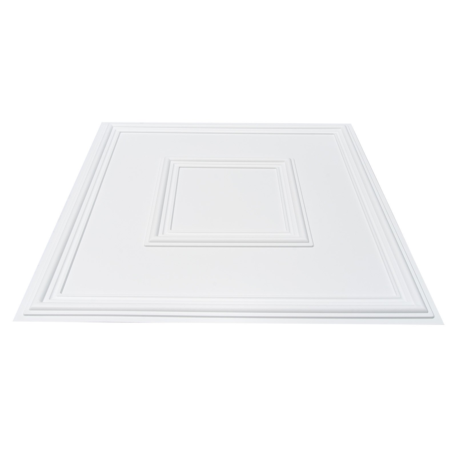 Ceiling Tiles, 12-Pack 24 X 24 In, Drop Ceiling Tiles Premium PVC Sheet, Easy Installation/ Cutting Plastic Glue-up Ceiling Tile, Ceiling Covering For Home/Office Decoration, White Geometric