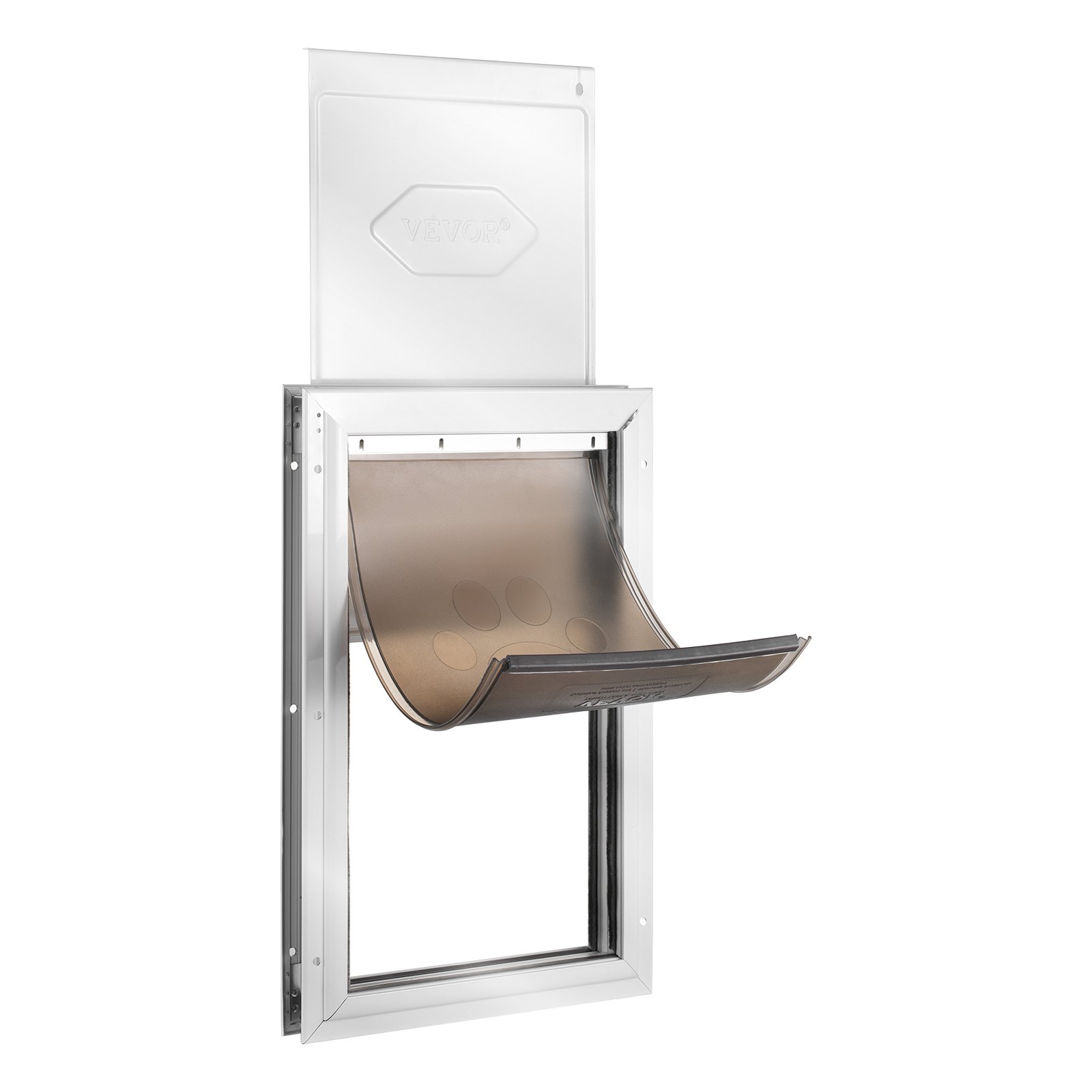 Puerta para mascotas, 11.3 x 16.02 pulgadas, marco de aluminio, con cerradura.