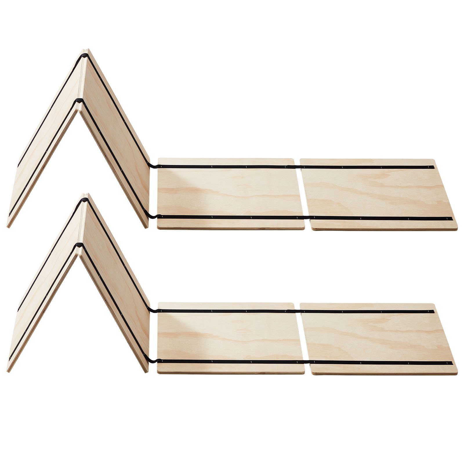 Base de cama plegable tamaño individual, 0.4 pulgadas, madera, 8 piezas.