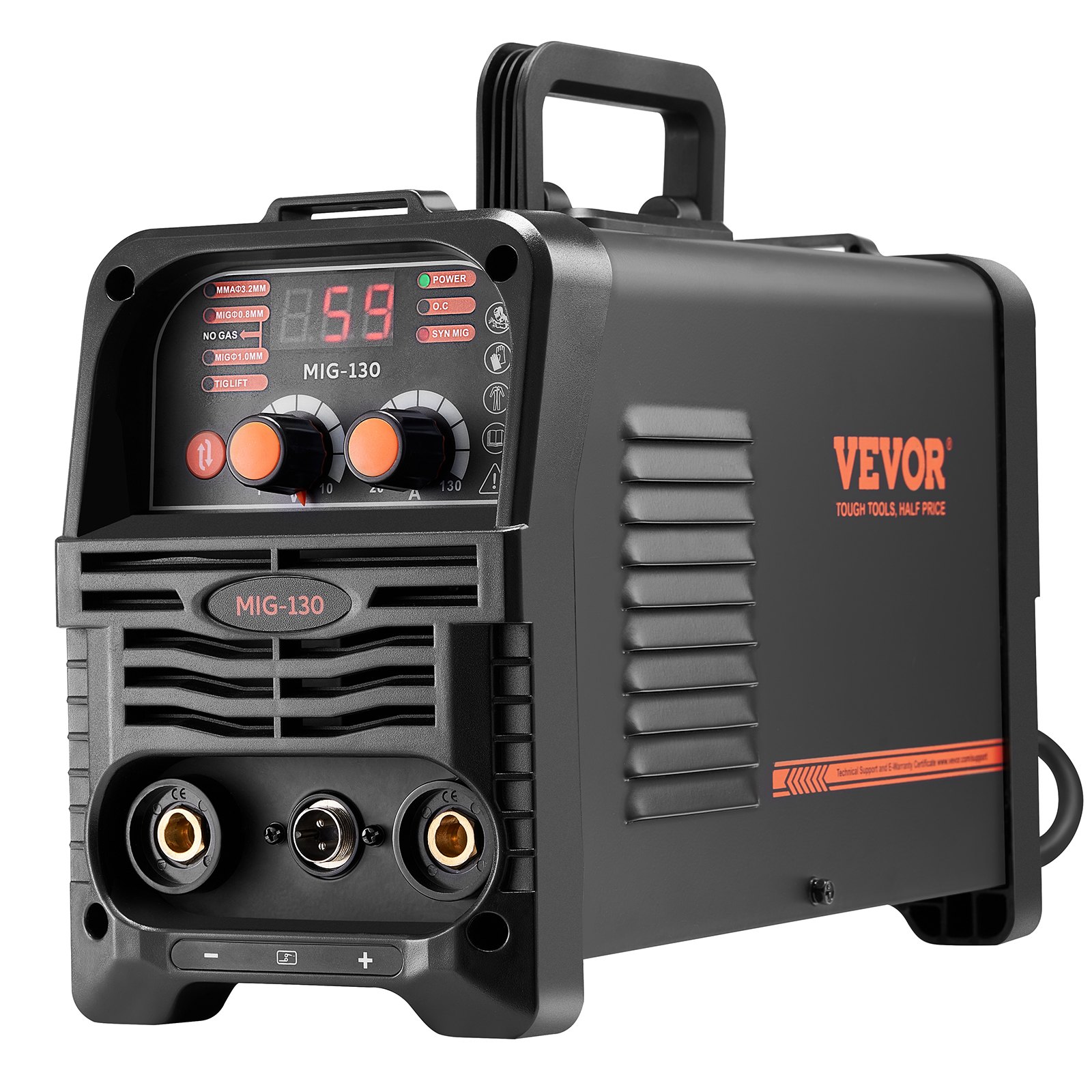 Soldadora MIG 130Amp sinérgica, 3 en 1 (MIG/Stick/TIG), 110V, portátil