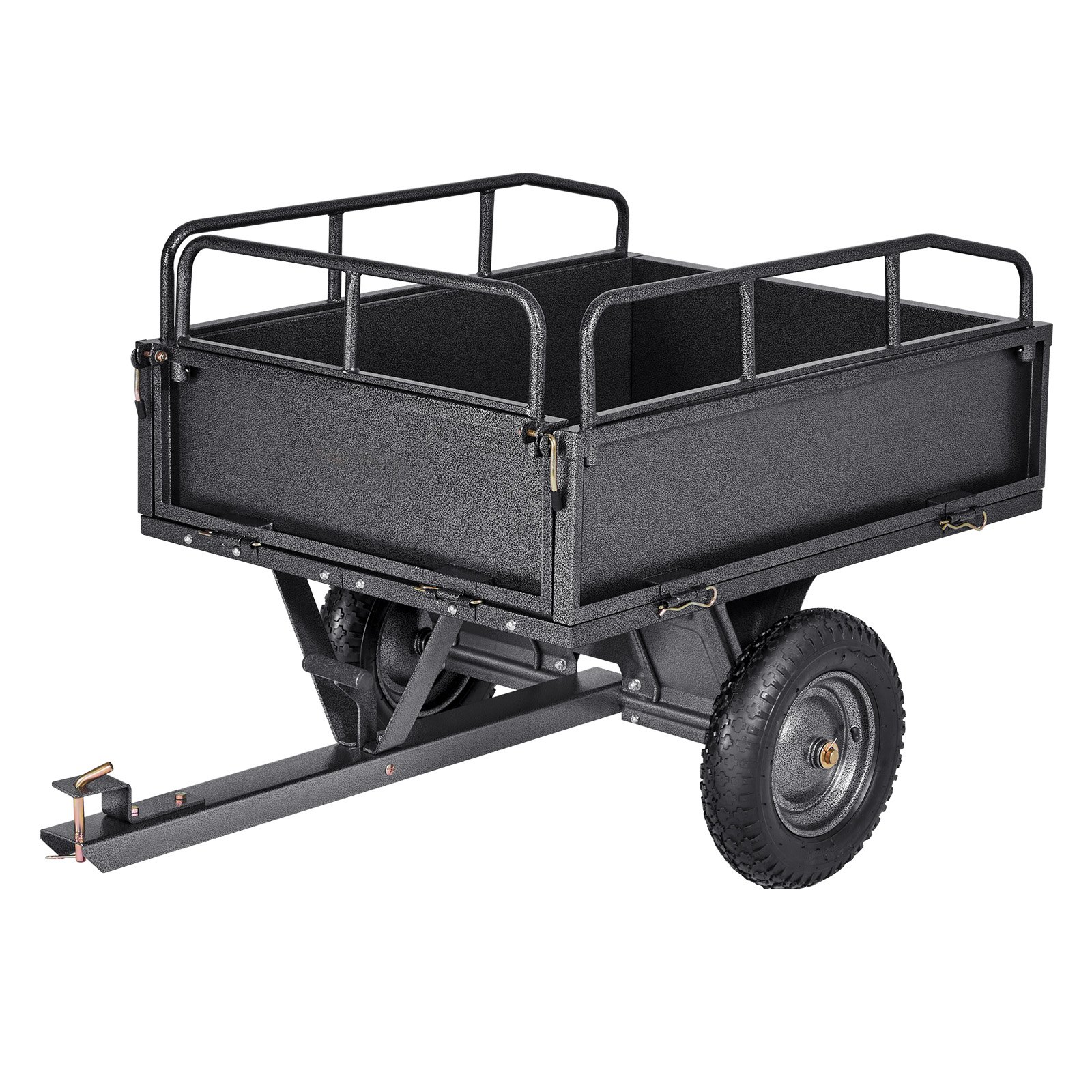 Steel Dump Cart 10 Cu. Ft 500LB For ATV/UTV Trailer Tow Behind Heavy Duty