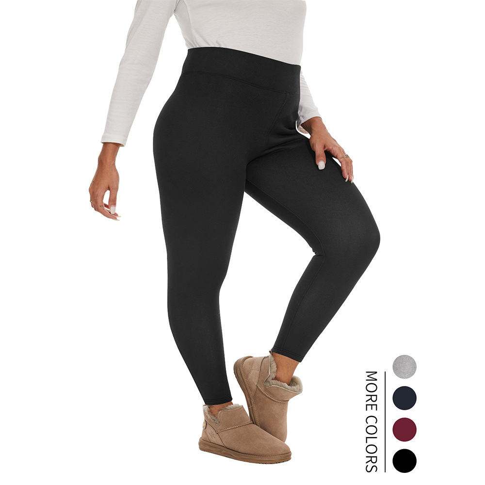 Leggings de invierno para mujer con forro polar, cálidos y gruesos