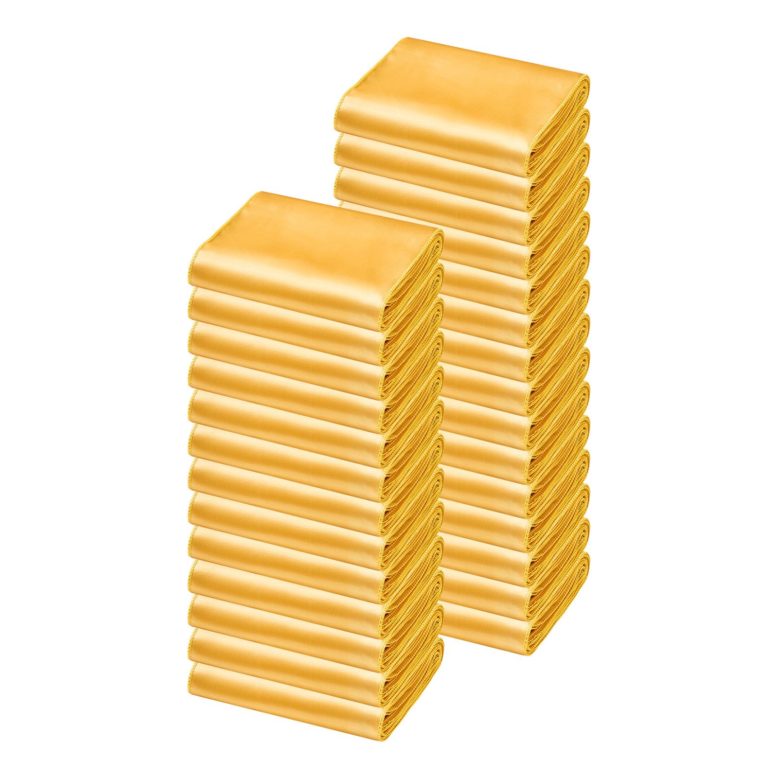 Lazos de satén para sillas, 100 unidades, 7 x 108 pulgadas, dorado, para eventos