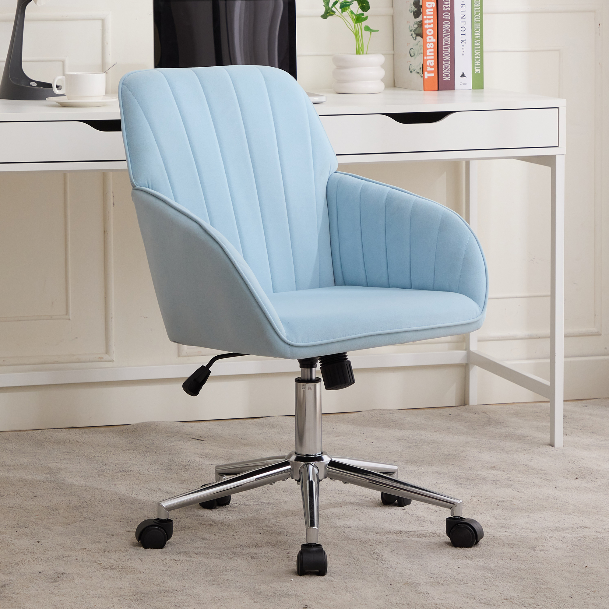TY Adjustable Office Chair, Home Bedroom, Ergonomic Swivel Chair, Backrest Seat, Comfortable For Long Sitting