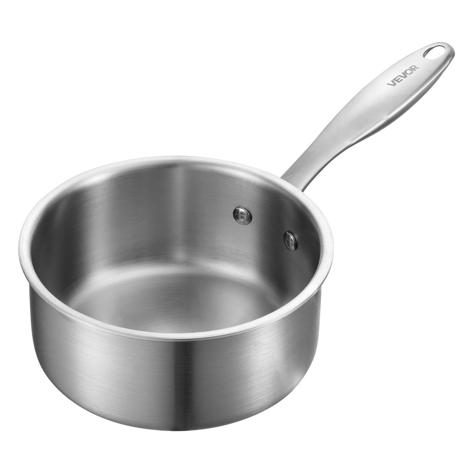 1.5 QT Saucepan, Stainless Steel Saucepan With Glass Lid, Multipurpose Nonstick Stainless Steel Small Cooking Sauce Pot With Ergonomic Handle, Friendly For Oven, Dishwasher, Induction Cooker