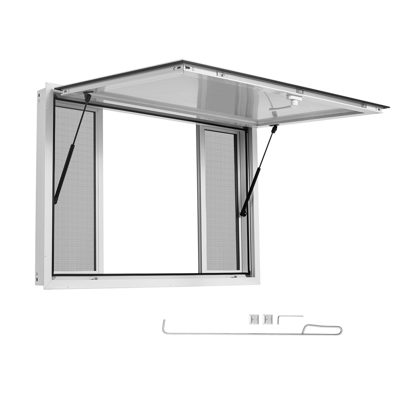 Ventana de concesión de 60x36 pulgadas, marco de aluminio, para food truck