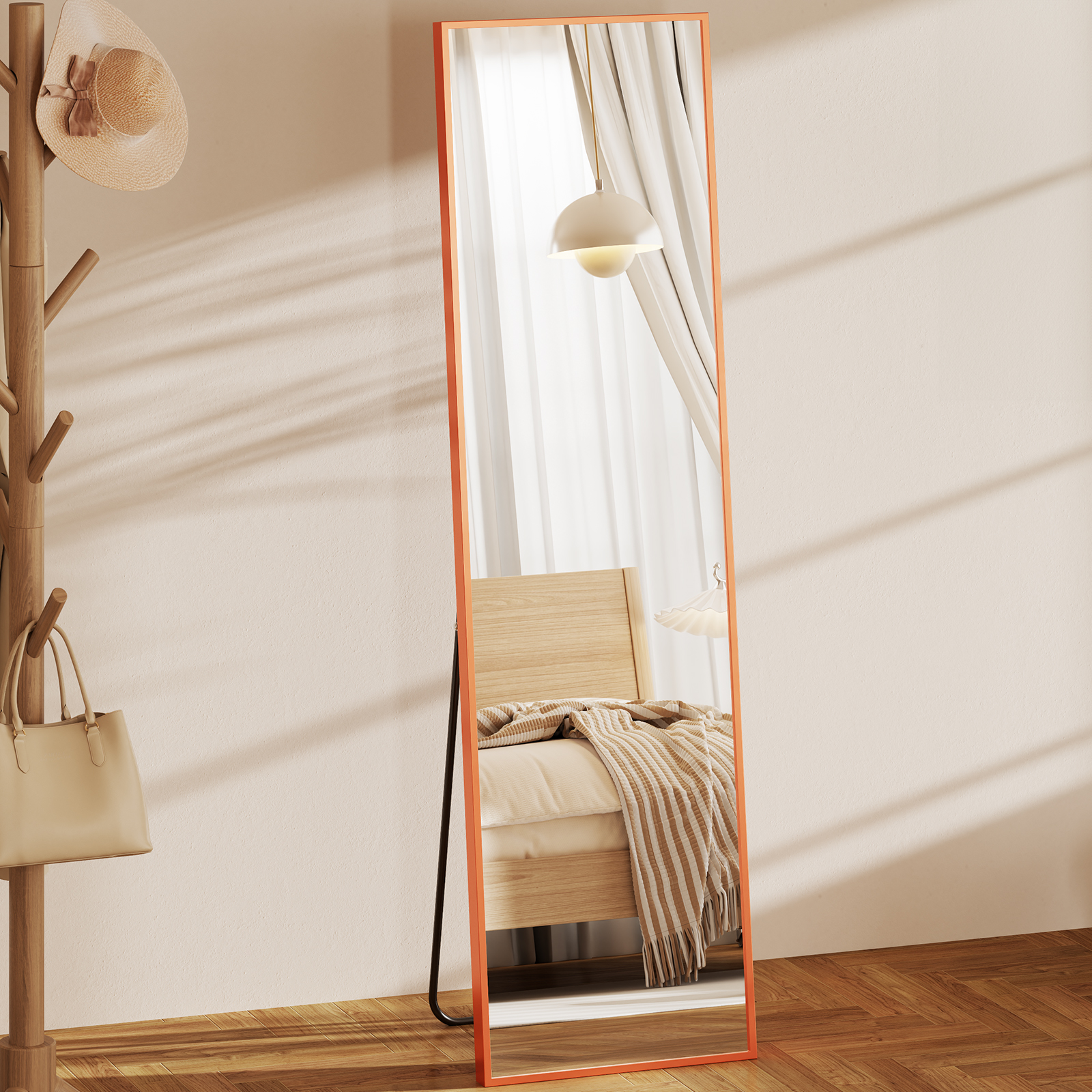 Arched Full Body Mirror, Full Length Standing Mirror, Hanging And Leaning For Home Use