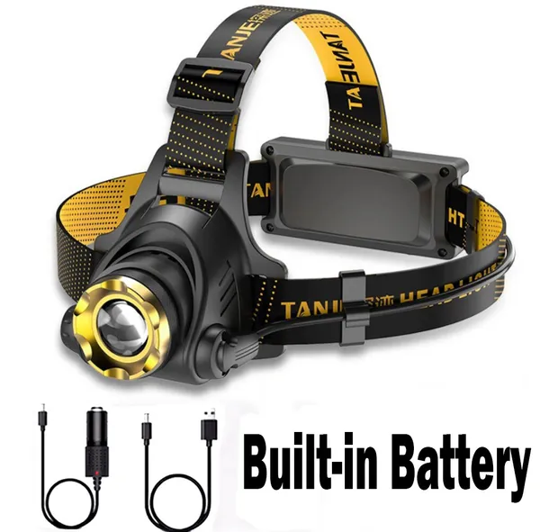 99000000LM Stärkste Wiederaufladbare Stirnlampe Superhelles LED Kopf Taschenlamp