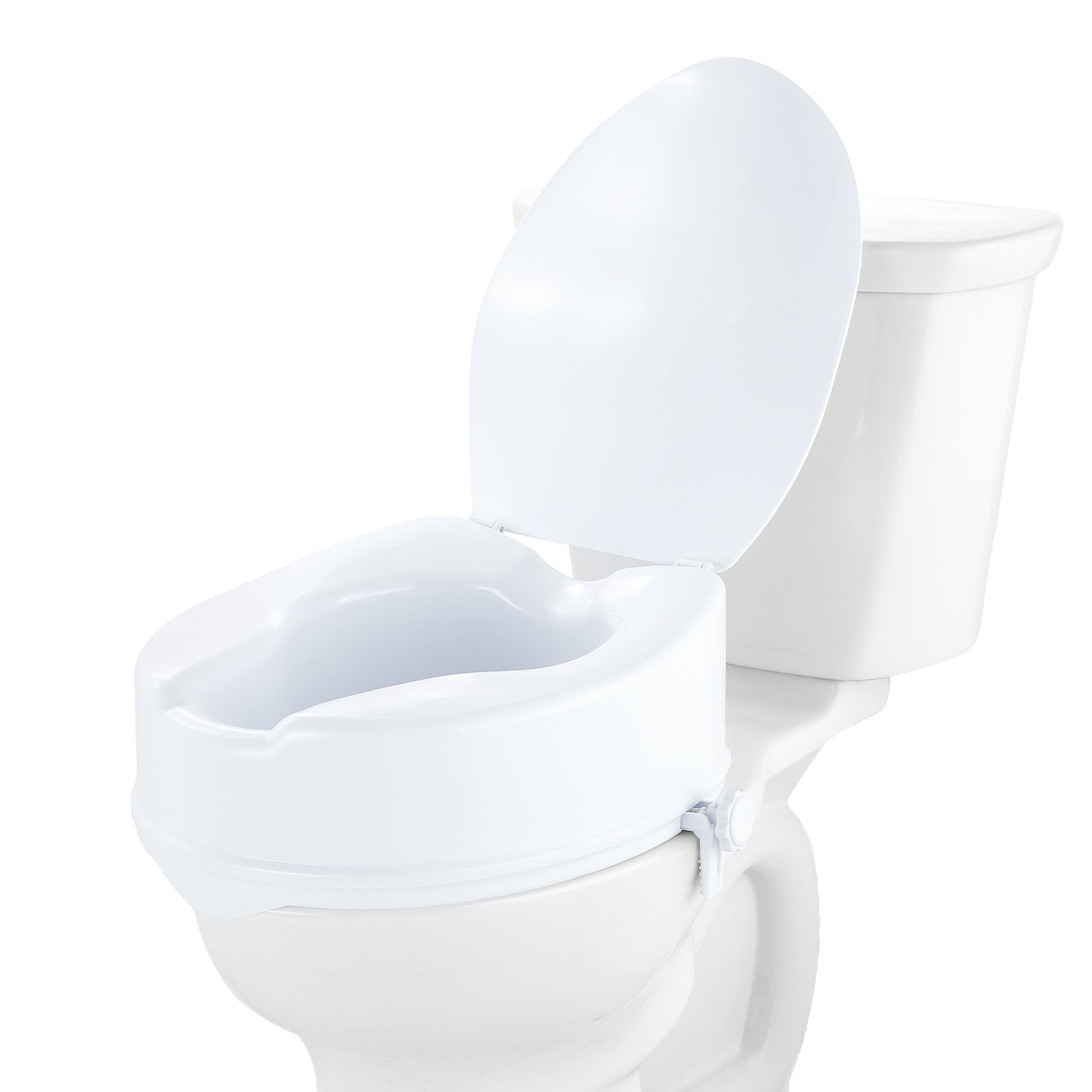 Asiento de inodoro elevado, 5 pulgadas, universal, soporta 300 libras