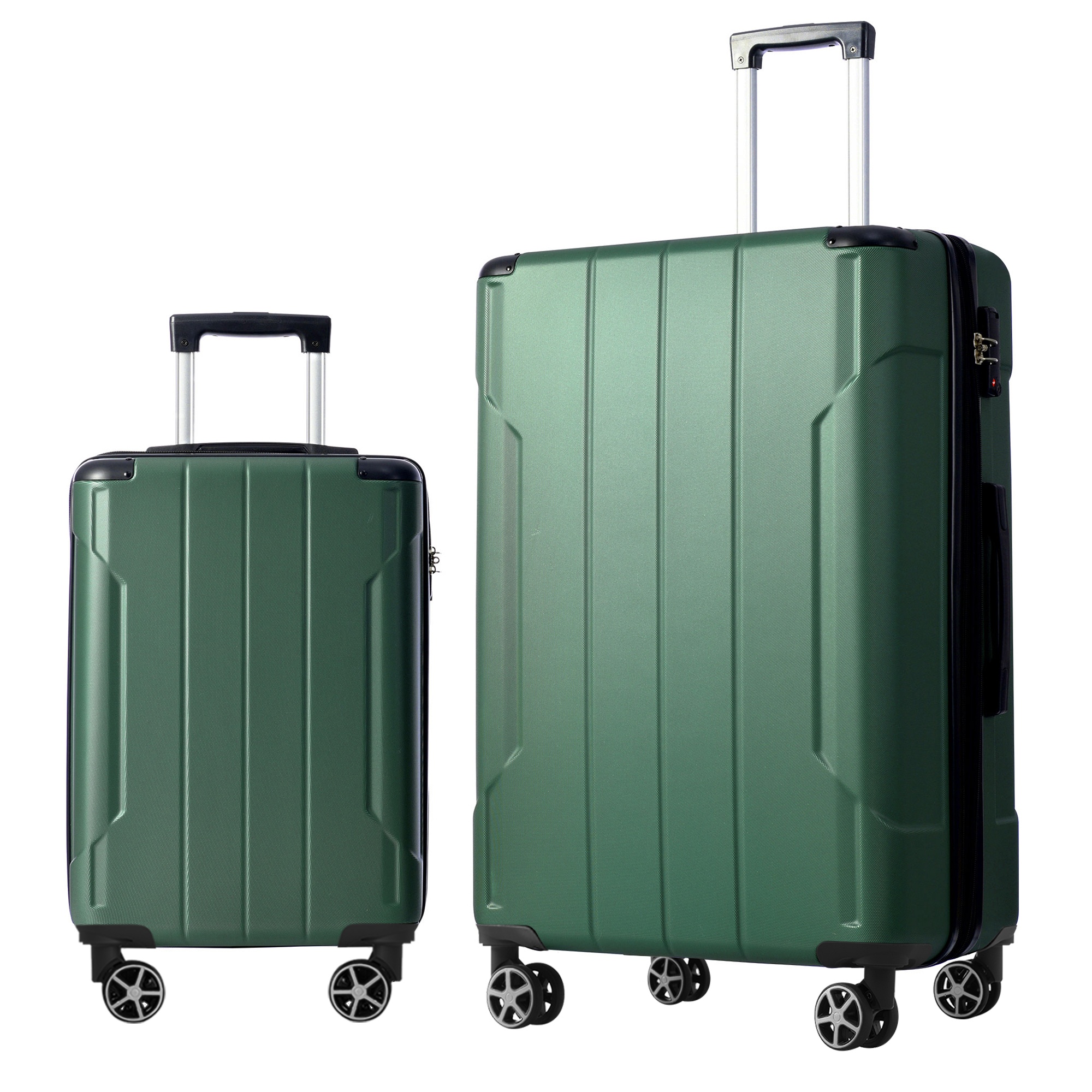 Hardshell ABS Luggage Sets 2 Piece Suitcase Set Expandable With TSA Lock Spinner Wheels For Men Women