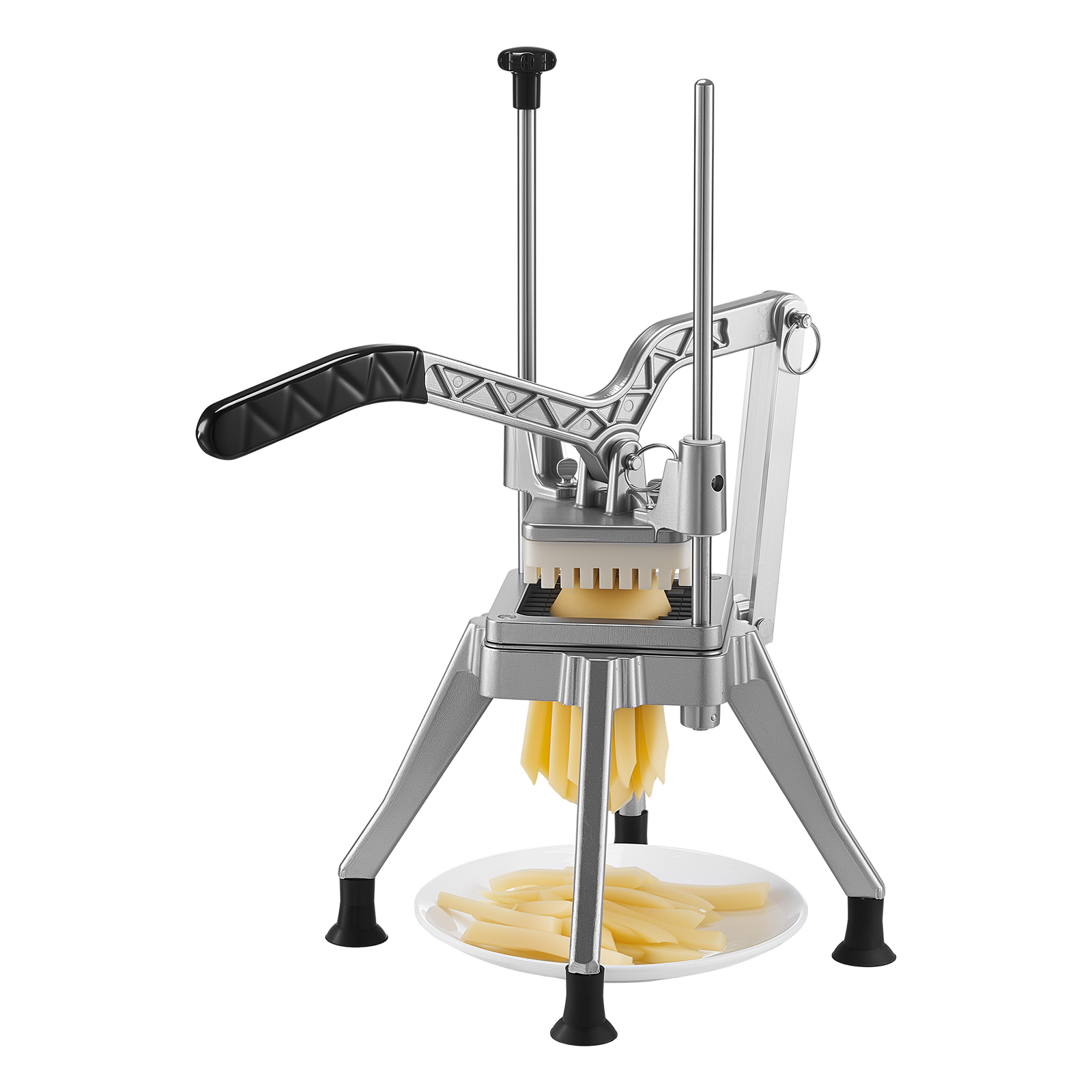 French Fry Cutter, 3/8" Blade Commercial Vegetable Chopper, Lever-Action Vegetable Dicer With Ergonomic Handle, Stainless Steel Potato Slicer For Classic Cut Fries, Onion, Carrots, Bell Pepper