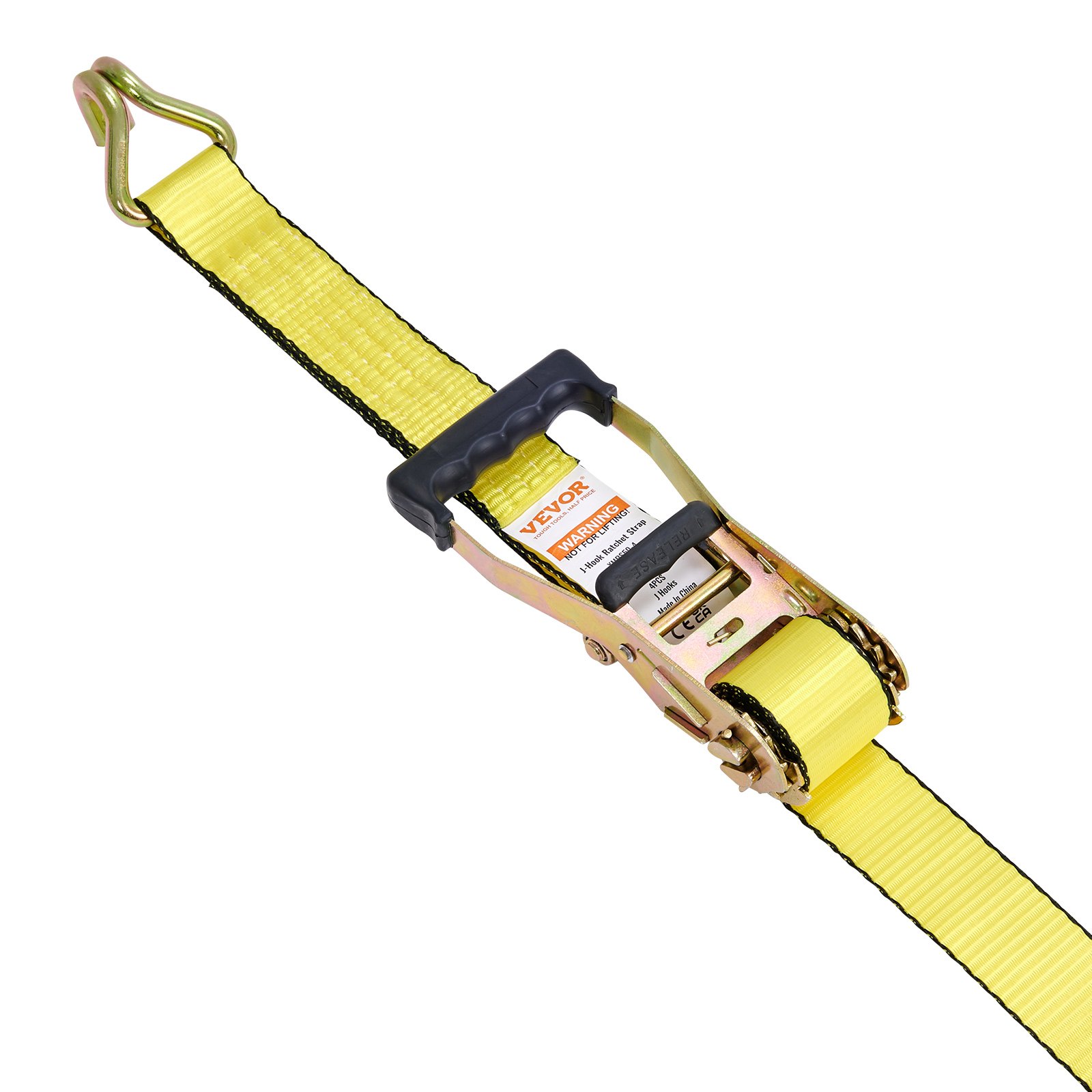 Ratchet Tie Down Straps ,4PK, 5000 Lb Break Strength, Double J Hook Includes 4 Premium 2' X 15' Rachet Tie Downs With Padded Handles, For Moving Securing Cargo, Appliances, Lawn Equipment