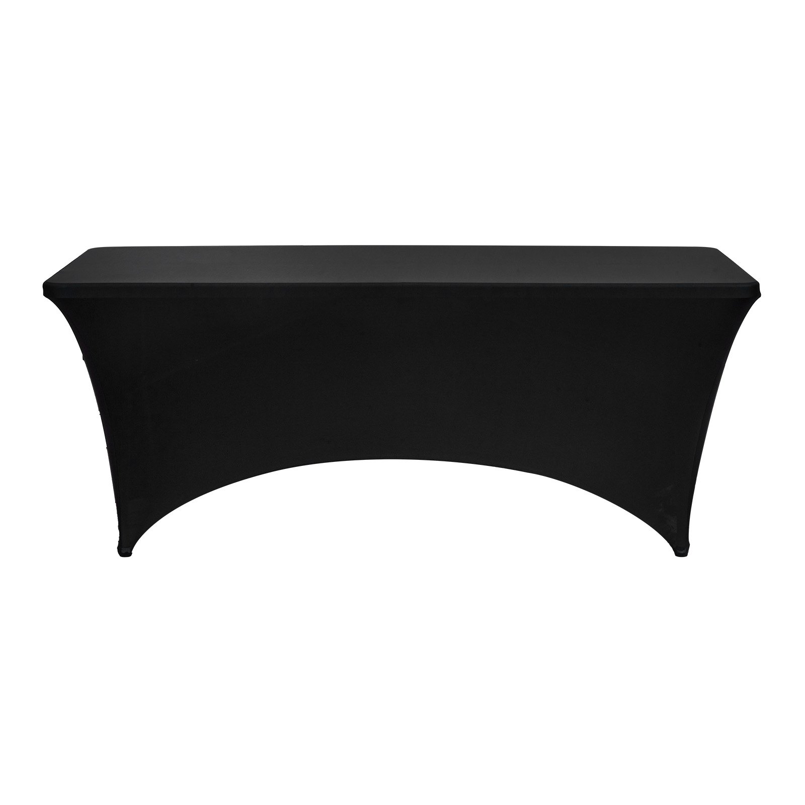Manteles ajustables de spandex, 3 unidades, para mesas rectangulares de 6 pies, negros
