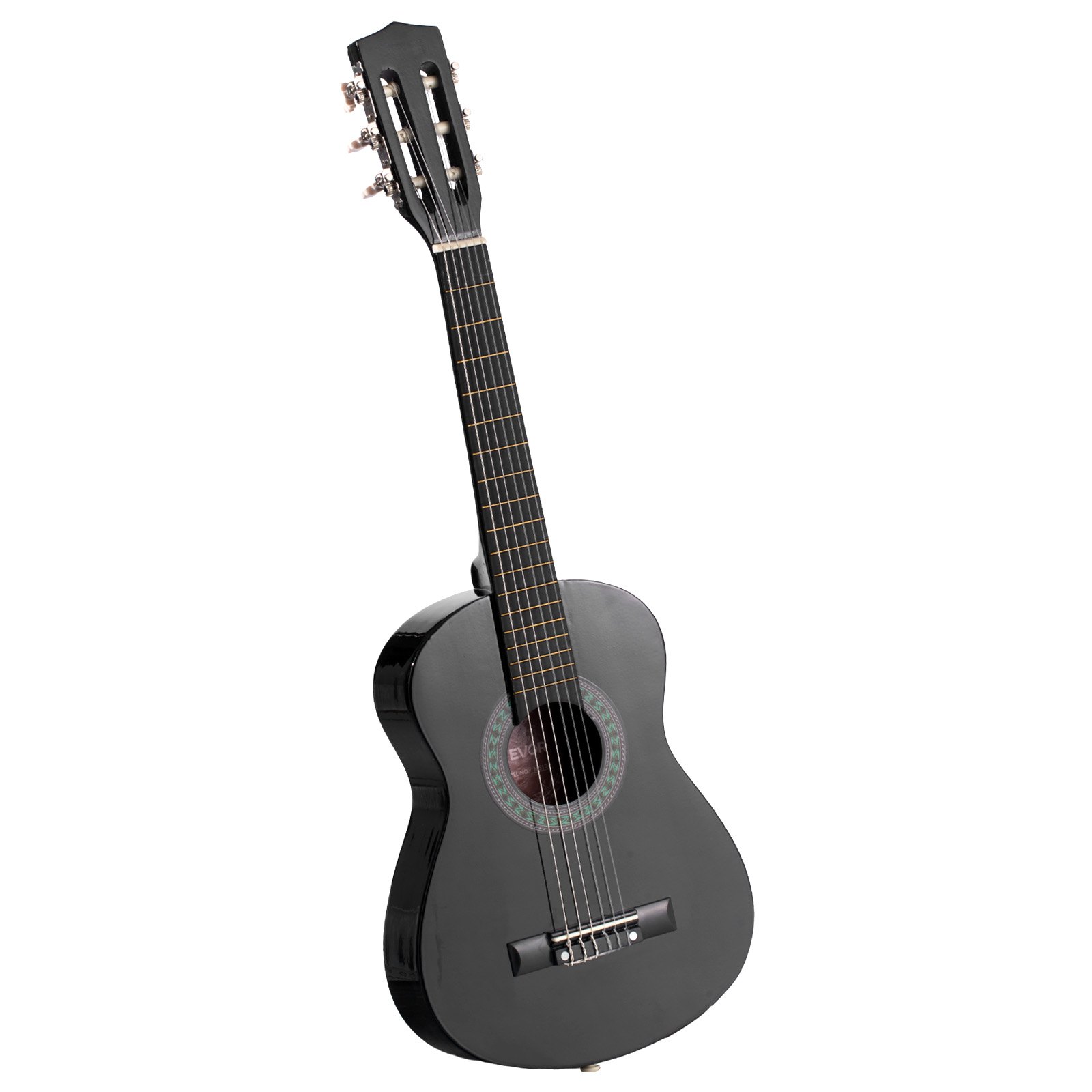 Classical Guitar, 30 Inch, Wood Classical Guitar Starter Kit For Beginners, With Nylon Strings, Gig Bag, Strap, Tuner, Extra Strings, Picks, Capo, Basswood, For Kids Girls Boys Students, Black