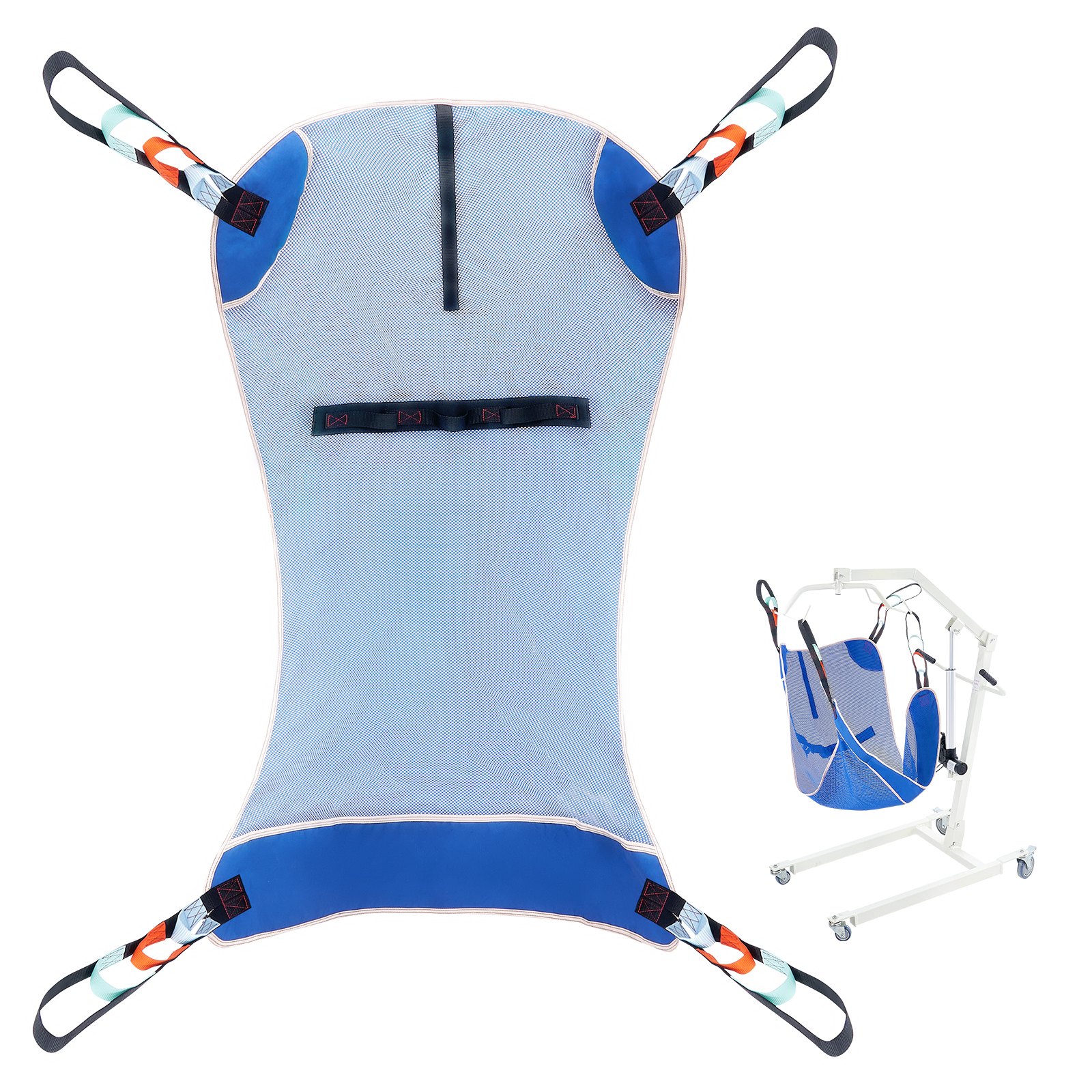 Universal Full Body Patient Lift Sling - Medium, Patient Lift Medical Sling For Easy Transfer And Bathing, Polyester Patient Aid Transfer Sling For Elderly, Disabled, Bedridden, 500LBS Capacity