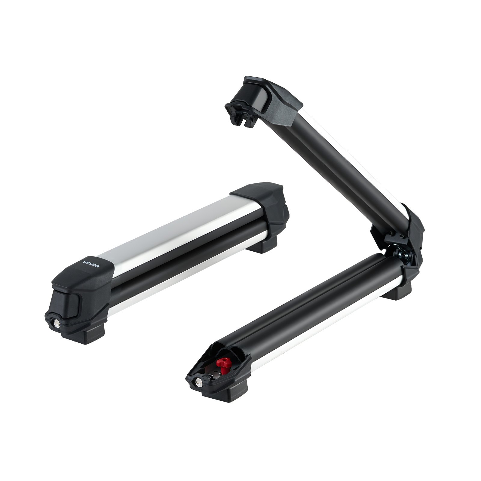 Portaesquís y snowboard de techo universal de aluminio, con cerradura, 2 piezas