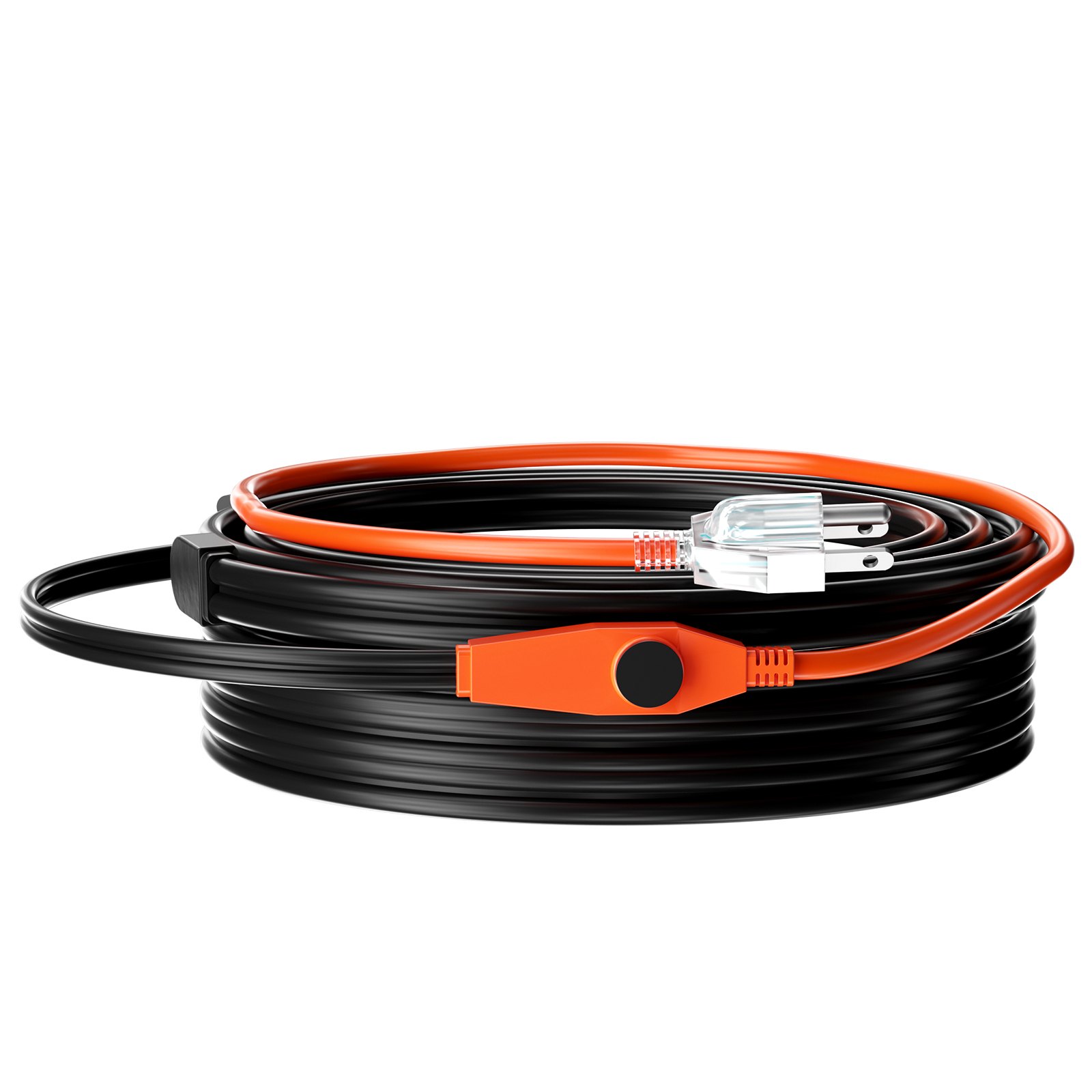 Cable calefactor para tuberías, 80 pies, 7W/pie, con termostato integrado