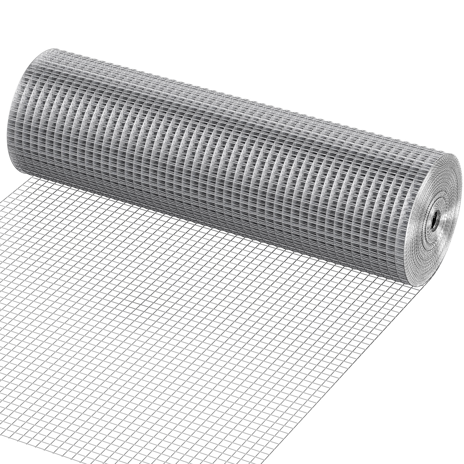 Hardware Cloth 1/2 Inch 24 Inch X 50 Ft 19 Gauge Chicken Wire Fence, Hot-Dip Galvanized After Welding Metal Wire Mesh Roll, Garden Plant Welded Fencing Roll Supports Poultry Netting Cage Fence