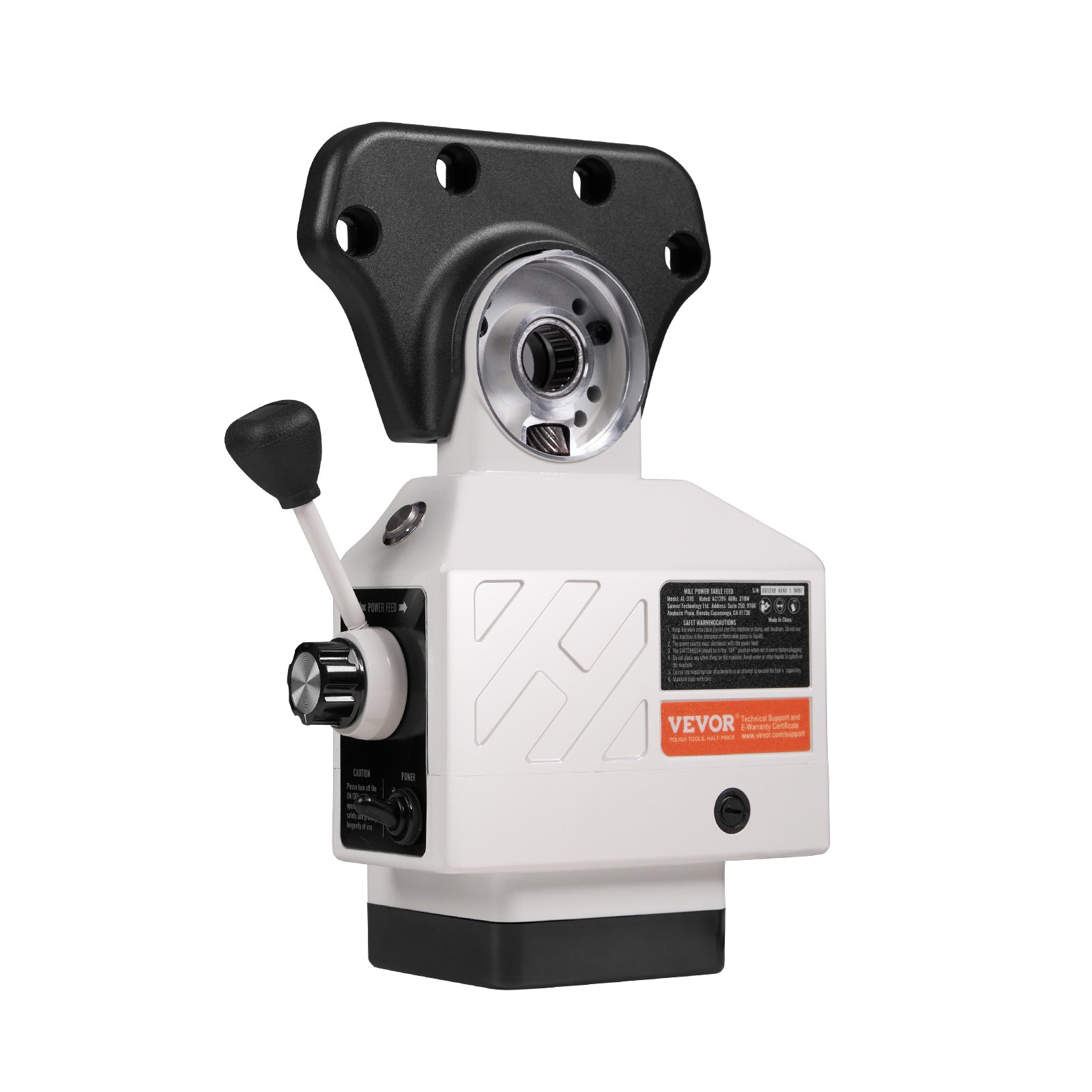 Avance de Potencia Eje X para Fresadora, 150 In-lb, 0-200RPM, 120V