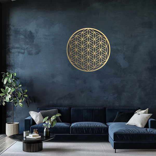 CIFbuy Arte de pared de aluminio con loto, decoración floral para el hogar