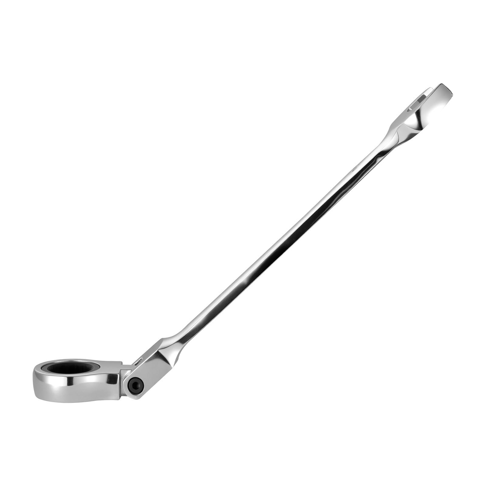 Juego de llaves de trinquete de cabeza flexible, 24 piezas SAE y métricas, acero Cr-V
