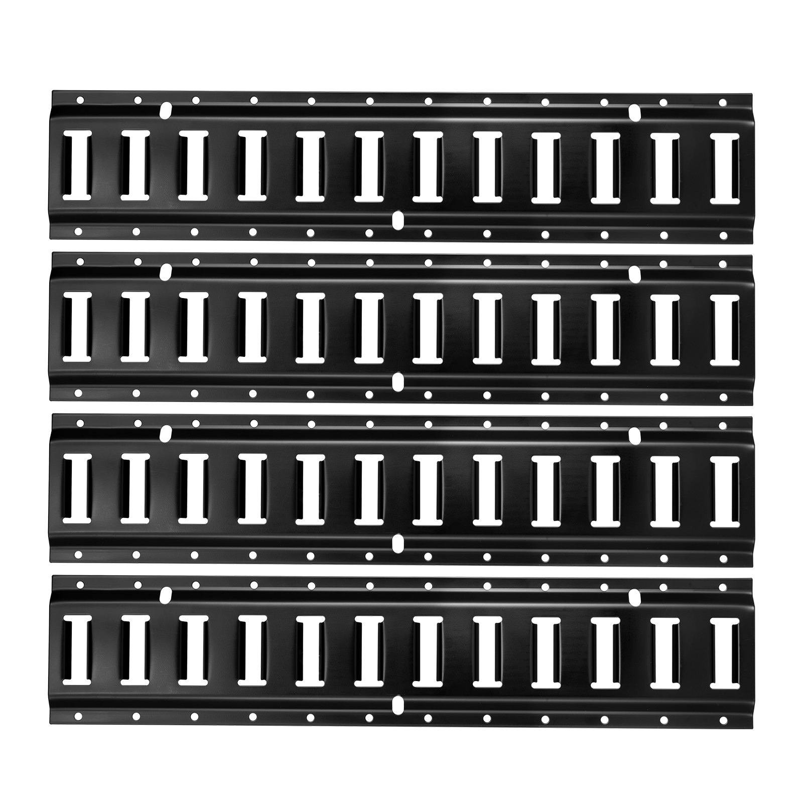 E-Track Tie-Down Rail Kit, 4 Pack 2 Ft E Track Rails, 20 Pcs Includes 2 Ratchet Straps & 4 O-Rings & 4 Tie-Offs With D-Ring & 2 Single Slots & 8 End Caps, Fit For Garages Vans Trailers