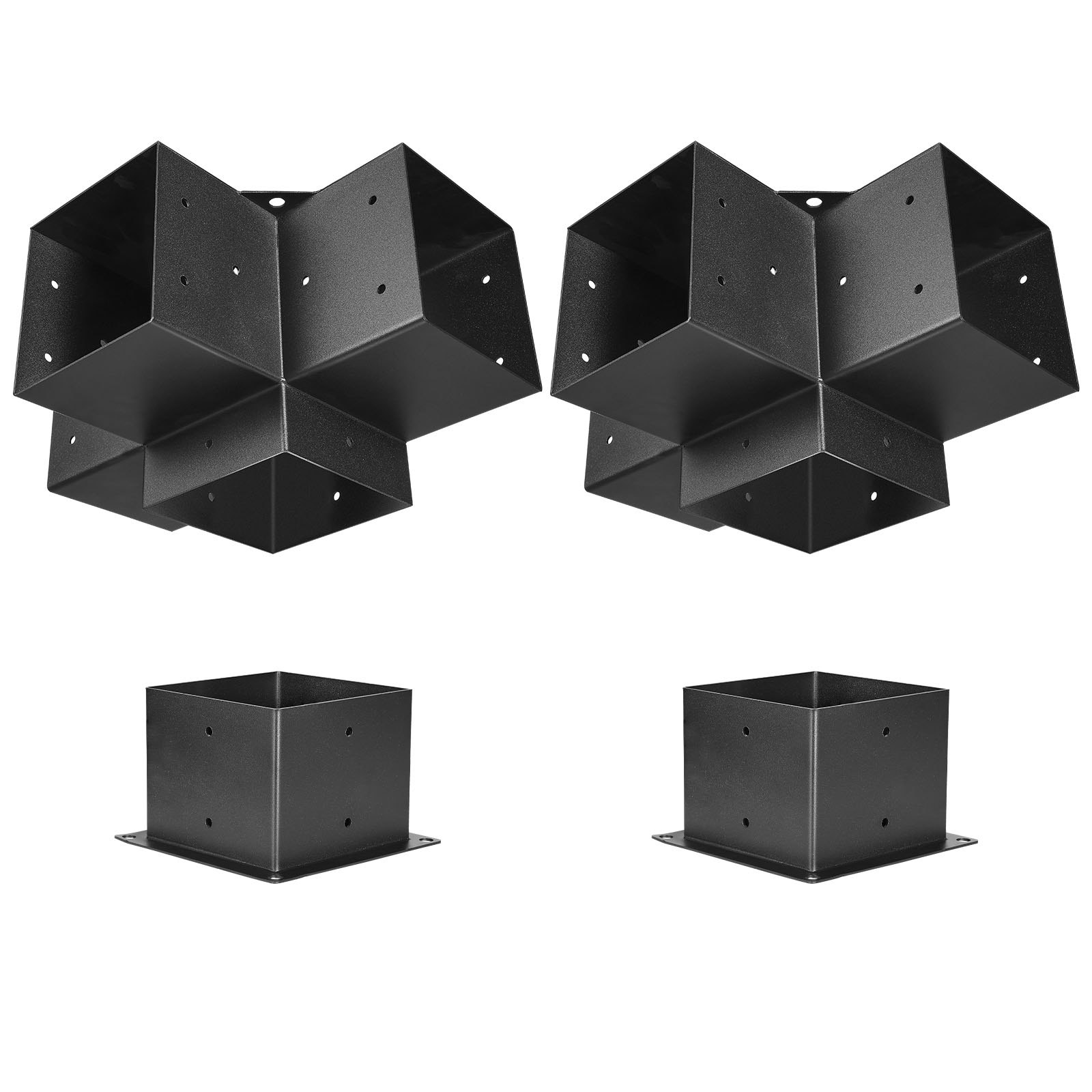 Kit de soportes para pérgola 6x6 pulgadas, 2 piezas, para postes de madera