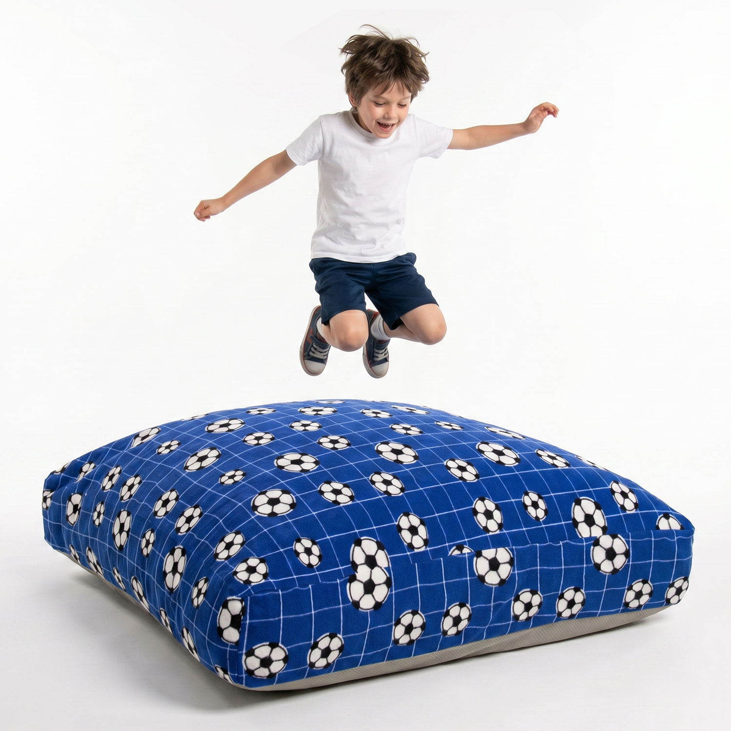 Sensory Crash Pad For Kids & Adult Crash Mat With Foam Blocks, Removable And Washable With Non-Slip Bottom, Fleece Soft Fabric Sensory Pads, Landing Mat For Jumping, Relaxing & Play - 60inc X 60inch