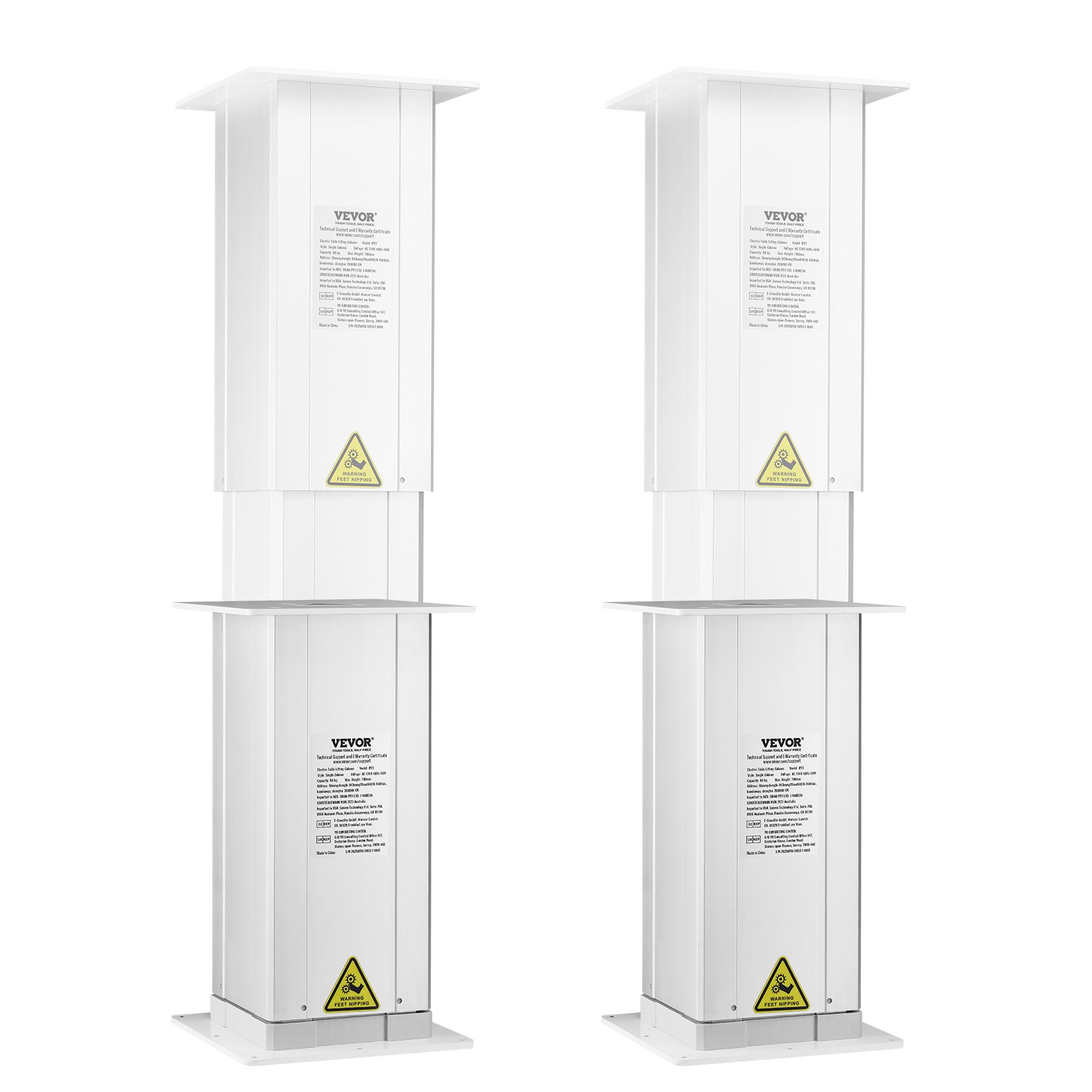 260 Lbs Adjustable Electric Table Lifting Column System 14.2-31.1 In Height Range
