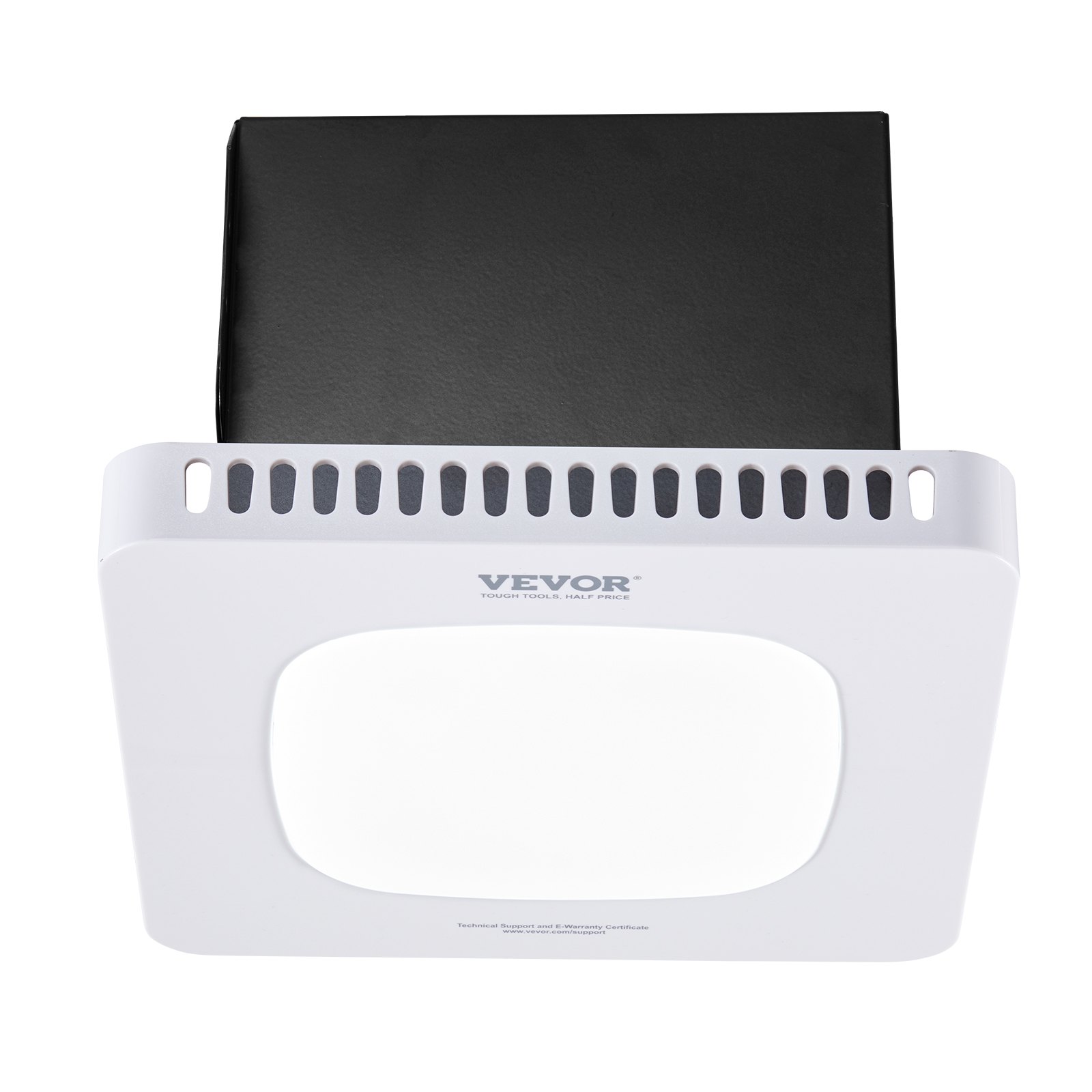 Extractor de aire para baño con luz LED, 1.5 sones, bajo ruido, motor AC, blanco.