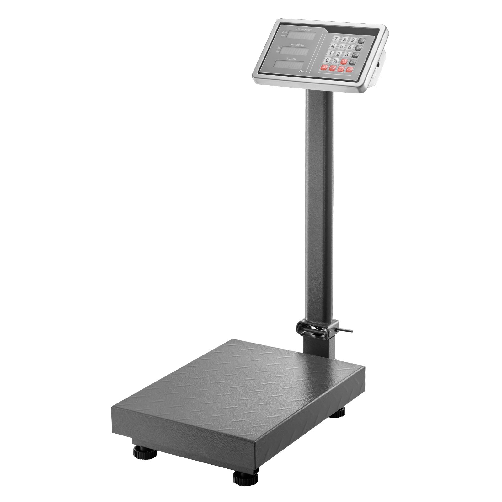 Báscula de plataforma digital, 220 libras, 0.04 libras de precisión, LB/KG, AC/DC