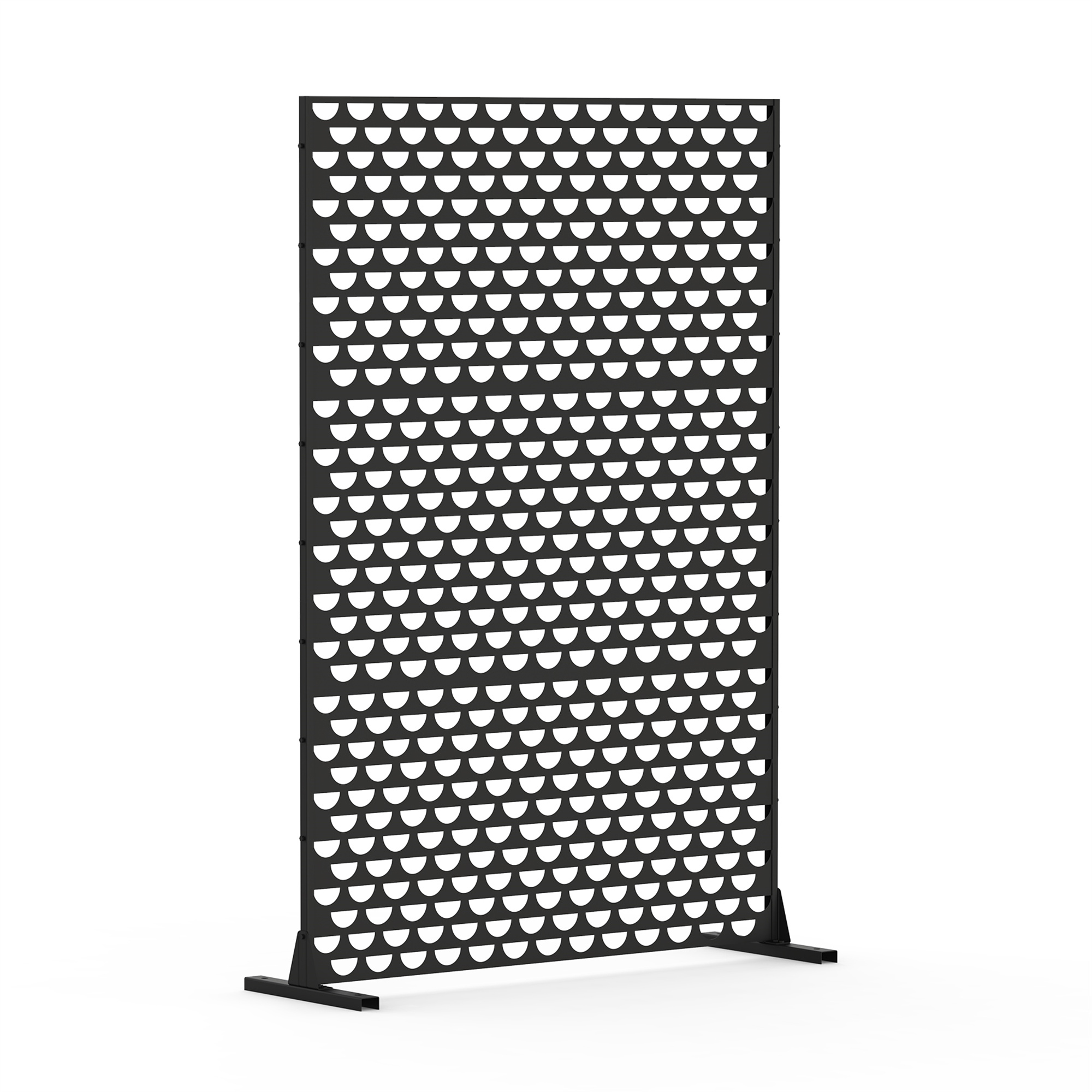 Paneles de privacidad de metal semicirculares, decorativos para exterior e interior