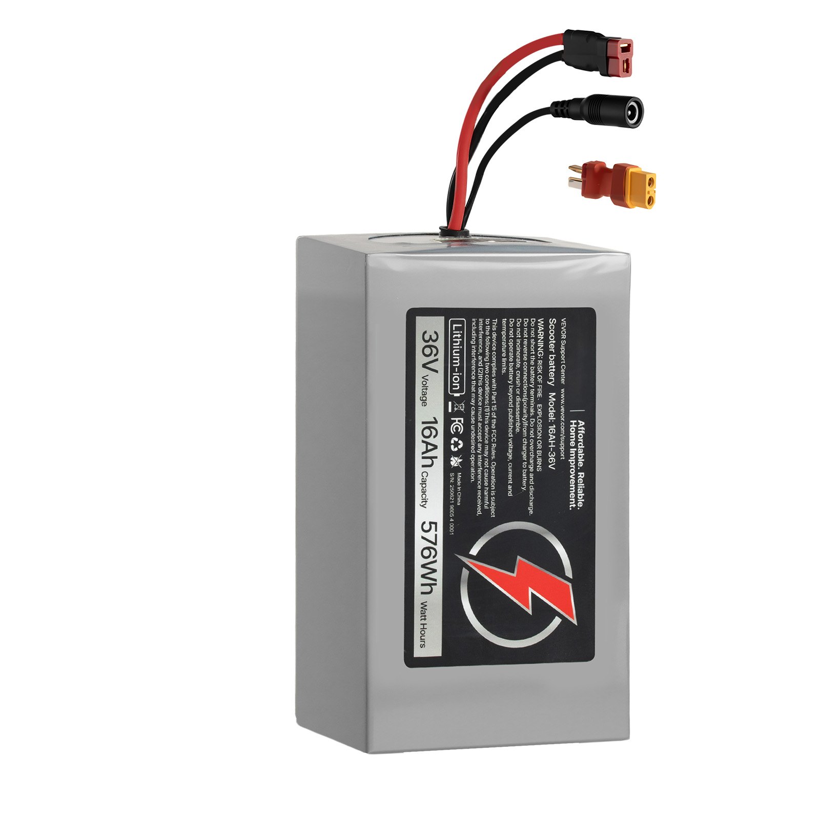 Batería de Litio para Scooter Eléctrico 36V 16Ah, con Cargador y BMS 30A