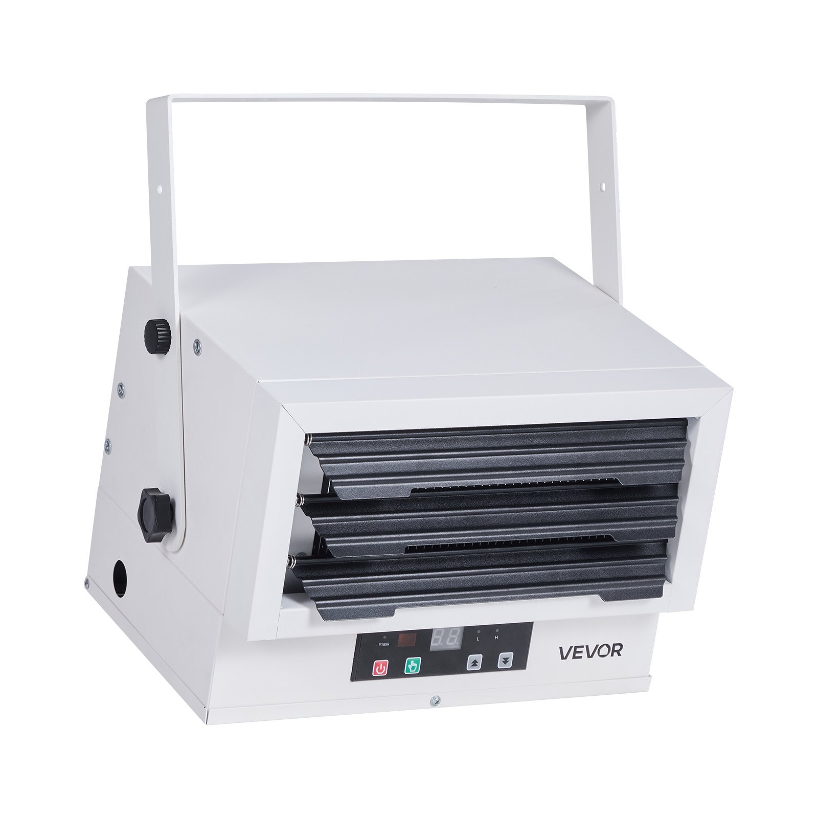 Electric Garage Heater, 5000-Watt (2500/5000W) Ceiling Mounted Shop Heater, With Remote Control & Overheat Protection & Low Noise Cross-flow, Commercial For Indoor Workshop Warehouse,240V White