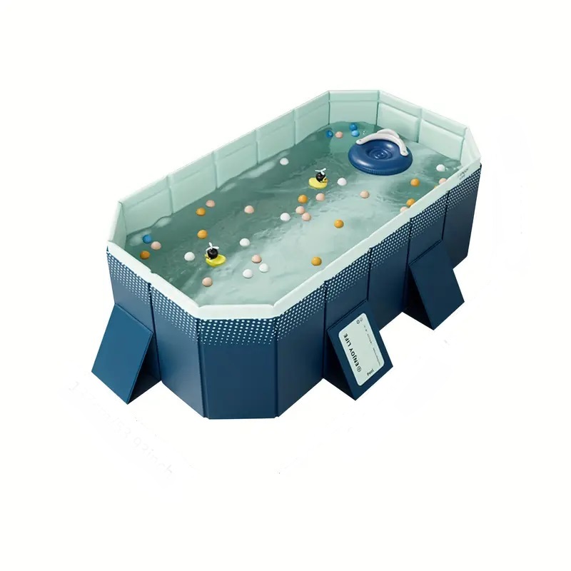 Piscina plegable de PVC de 2.1 m, no inflable, para refrescarse en exterior