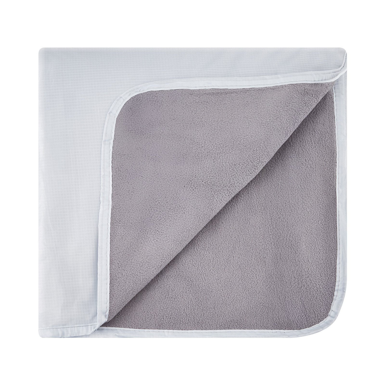 Camping Blanket, Large Warm Wearable Stadium Blanket, Waterproof & Windproof, Polyester Fleece, Flame Retardant, Great For Outdoors, Picnics, Hiking, Sports Events, Travel, 79" X 59", Light Grey