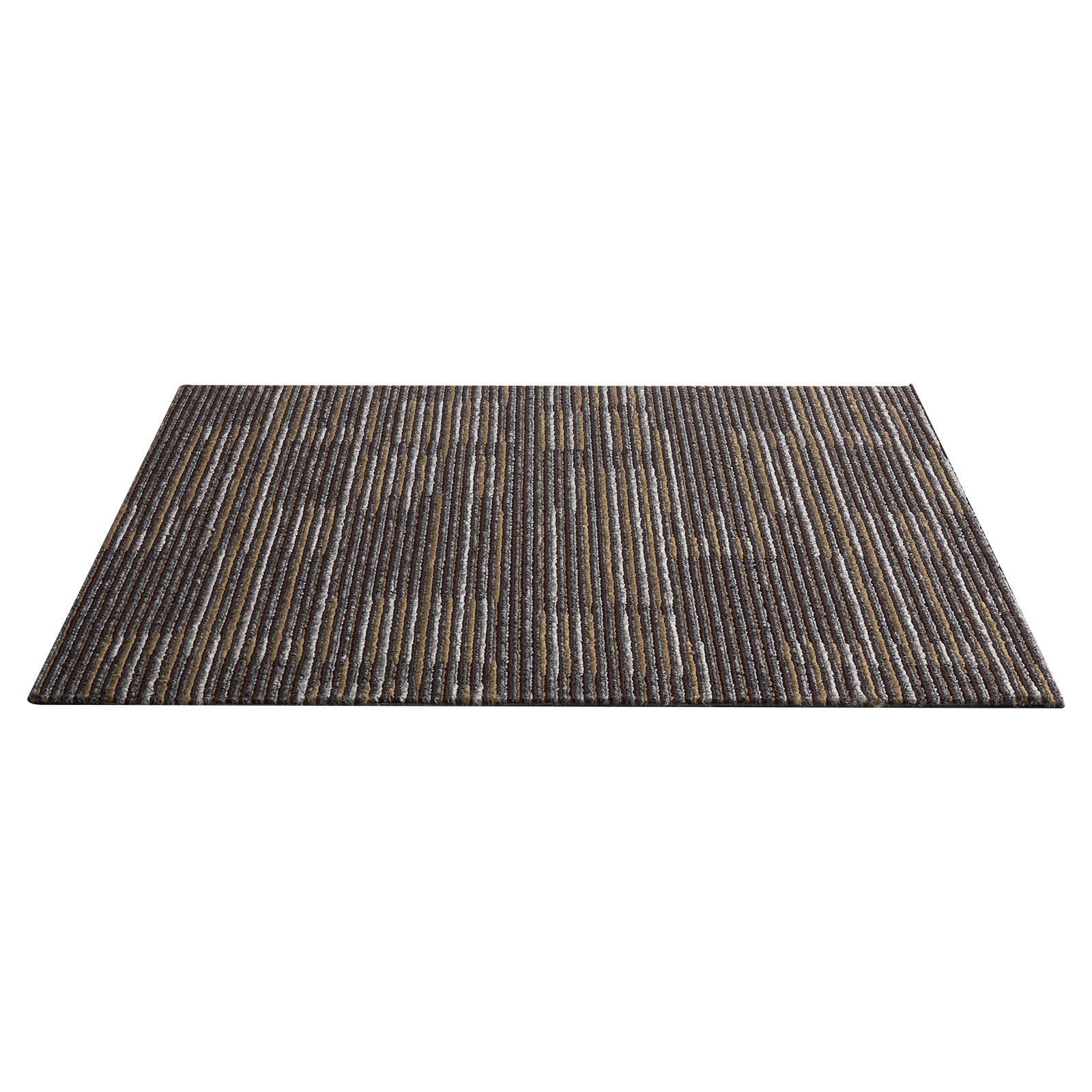 Carpet Tiles Reusable 24x24 Inch, 24 PCS Modular Carpet Square Rug, Commercial Floor Soft Padded For Seamless Cover 96sq.ft², Easy DIY For Living Room Bedroom Office Indoor,Gray & Brown
