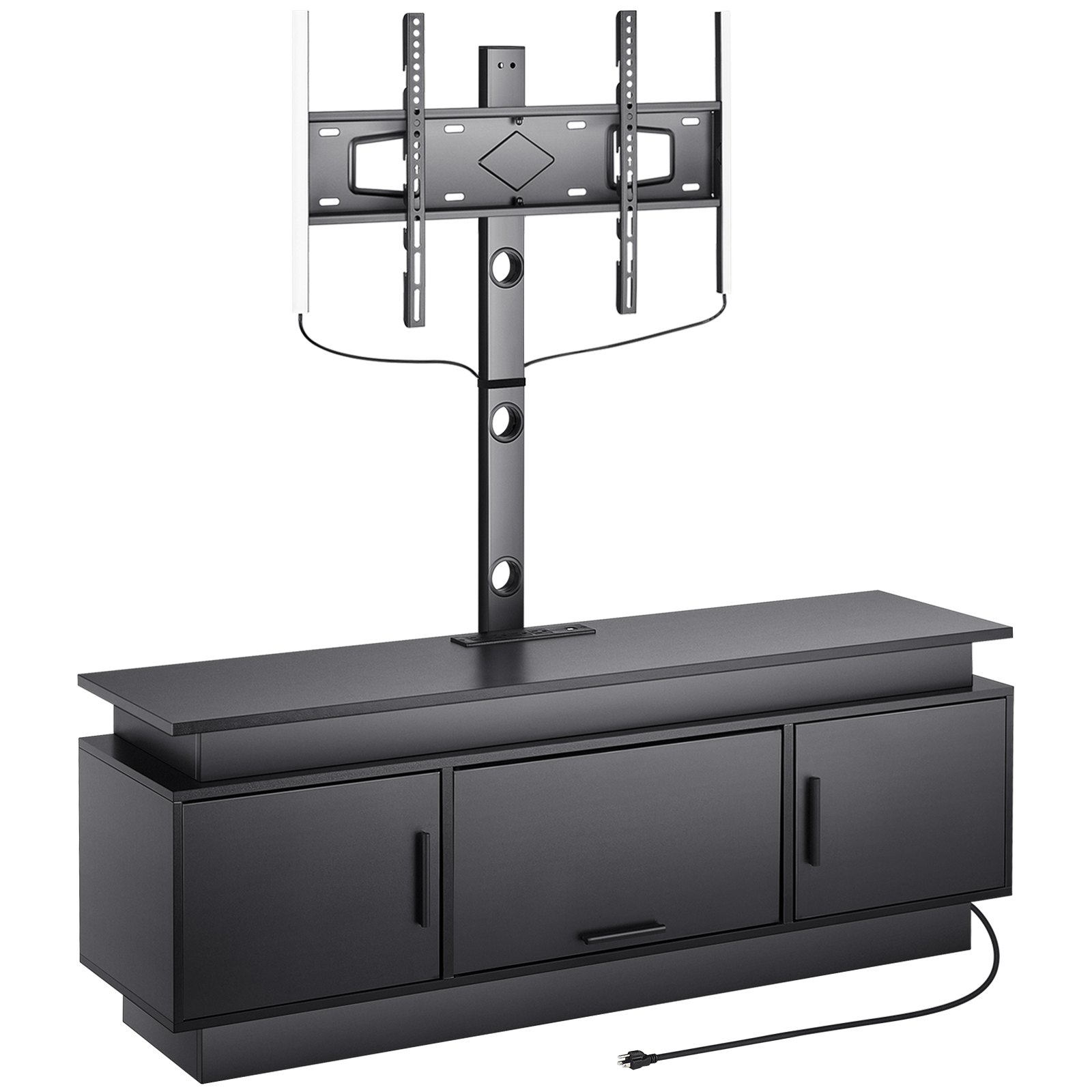 Mueble para TV de 52 pulgadas con soporte para televisores de hasta 75 pulgadas y luces LED