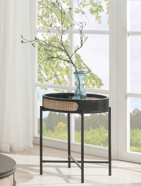 Colson Black Finish End Table