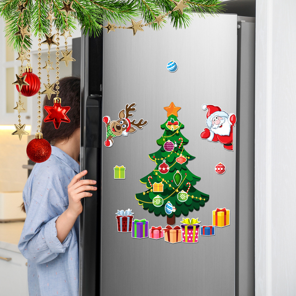 Set de pegatinas navideñas para refrigerador