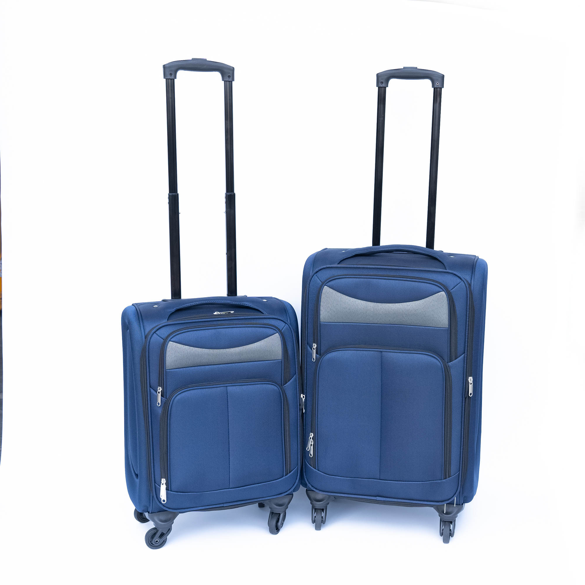 20 24  Two-piece Suitcase Suitcase Set Oxford Trolley Case Without Password Lock Universal Wheel BLUE