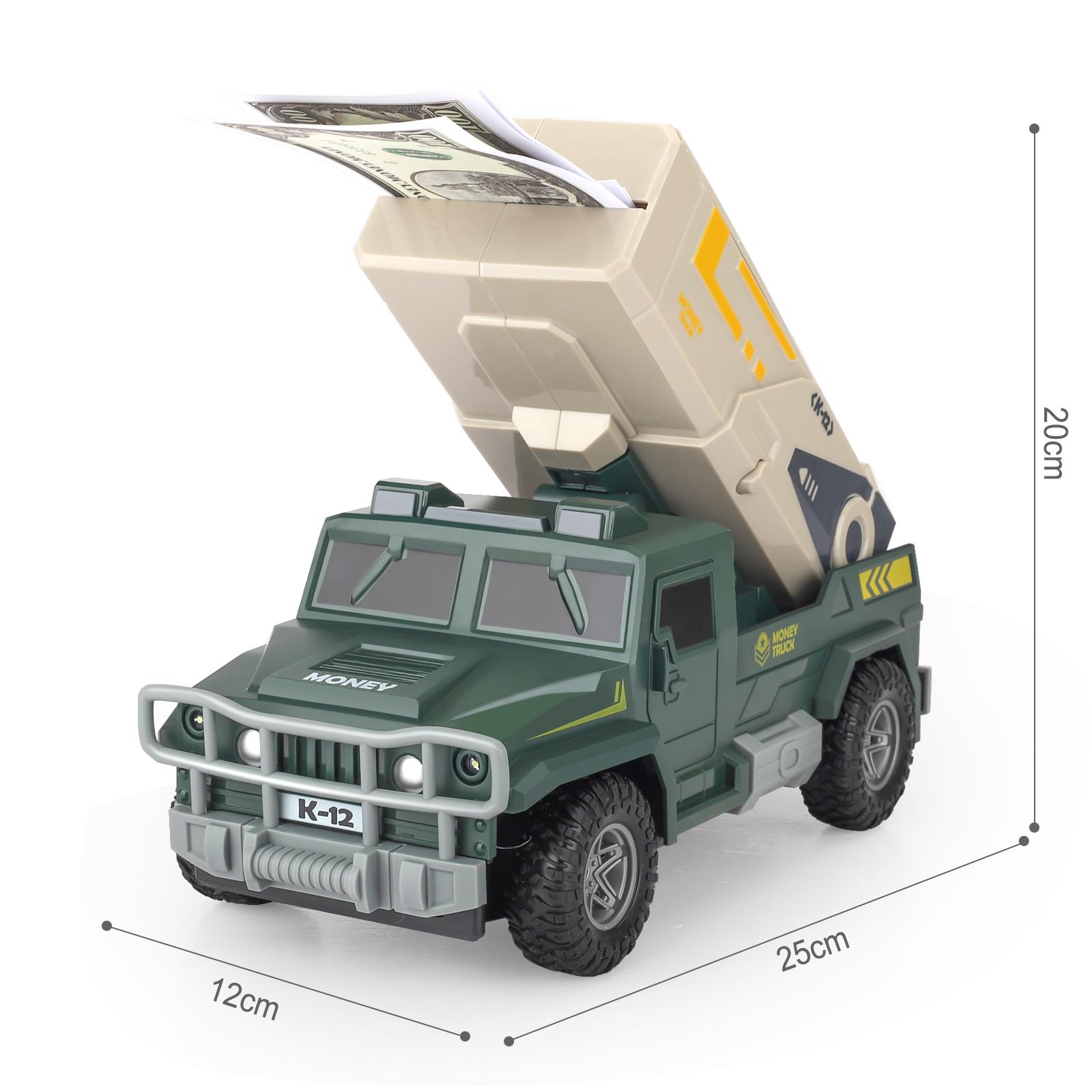 Coche de control remoto 2.4G pulverizador de dinero, color verde.