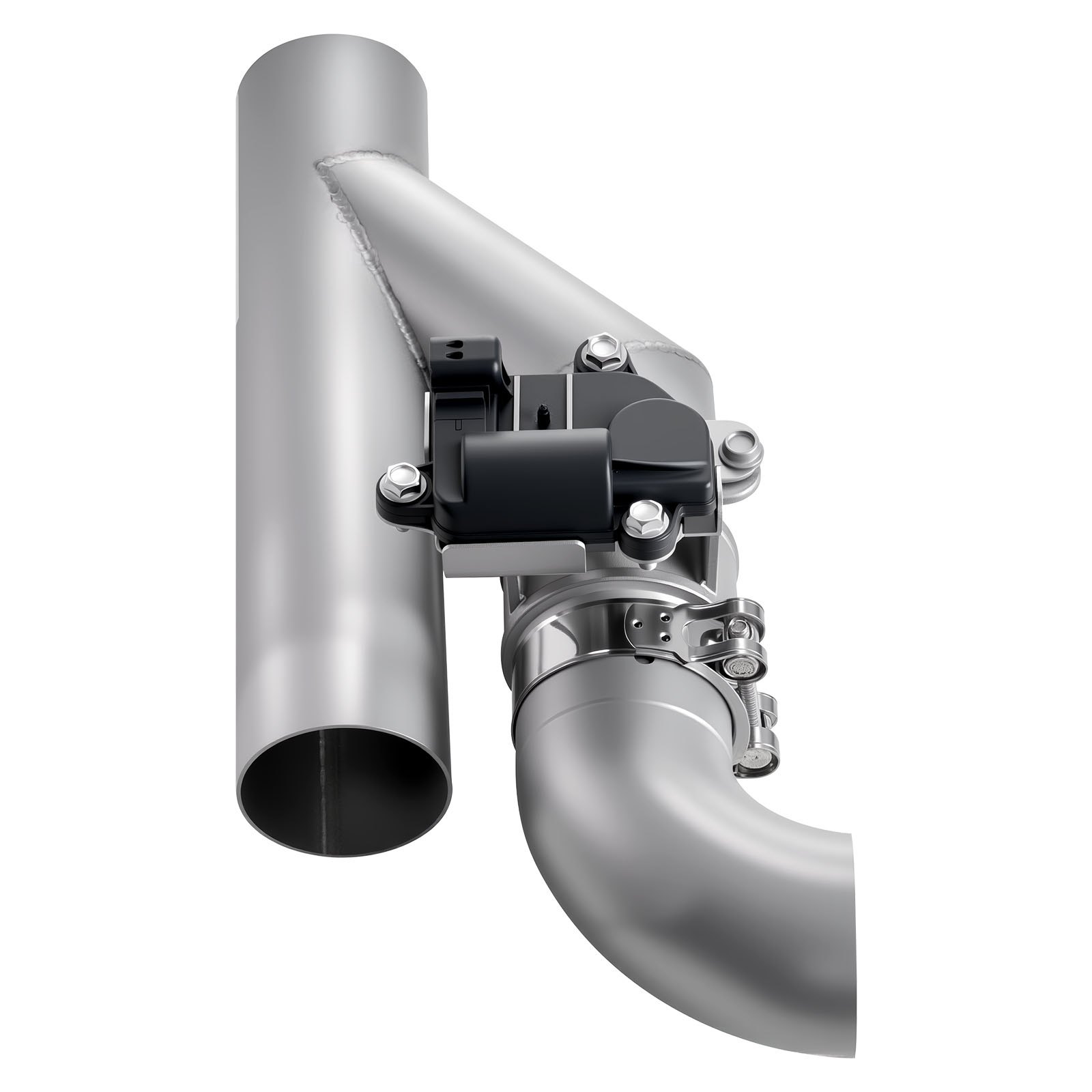 Electric Exhaust Cutout, 2.5 Inch Universal Stainless Steel Exhaust Valve Kit With One Controller Remote Kit, Cut Out Valve, Y Pipe, Remote Control & Box, Fits Trucks, Sedans, Sports Cars, SUVs
