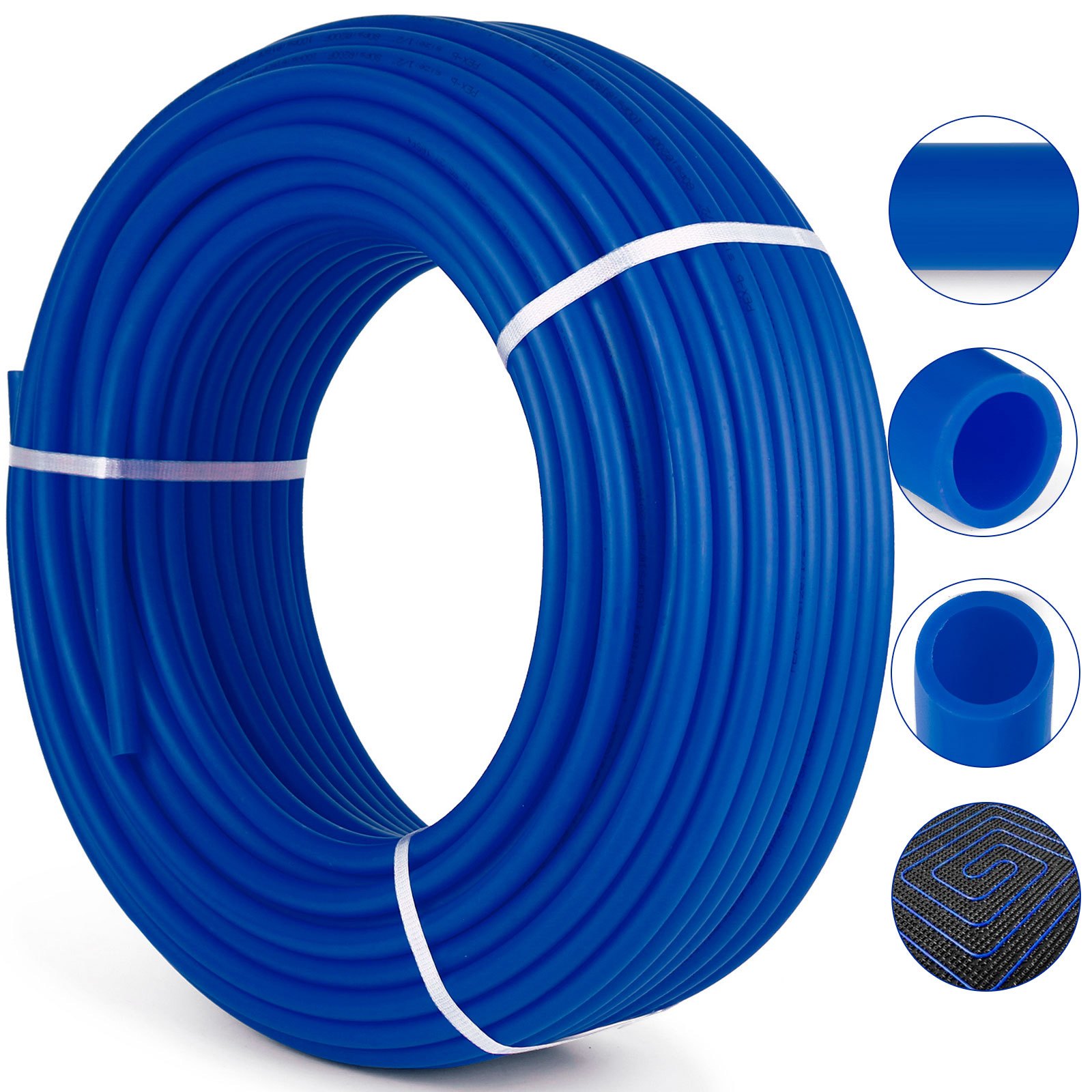 Tubería PEX de 3/4 pulgadas sin barrera, 300 pies, azul, para agua fría y caliente