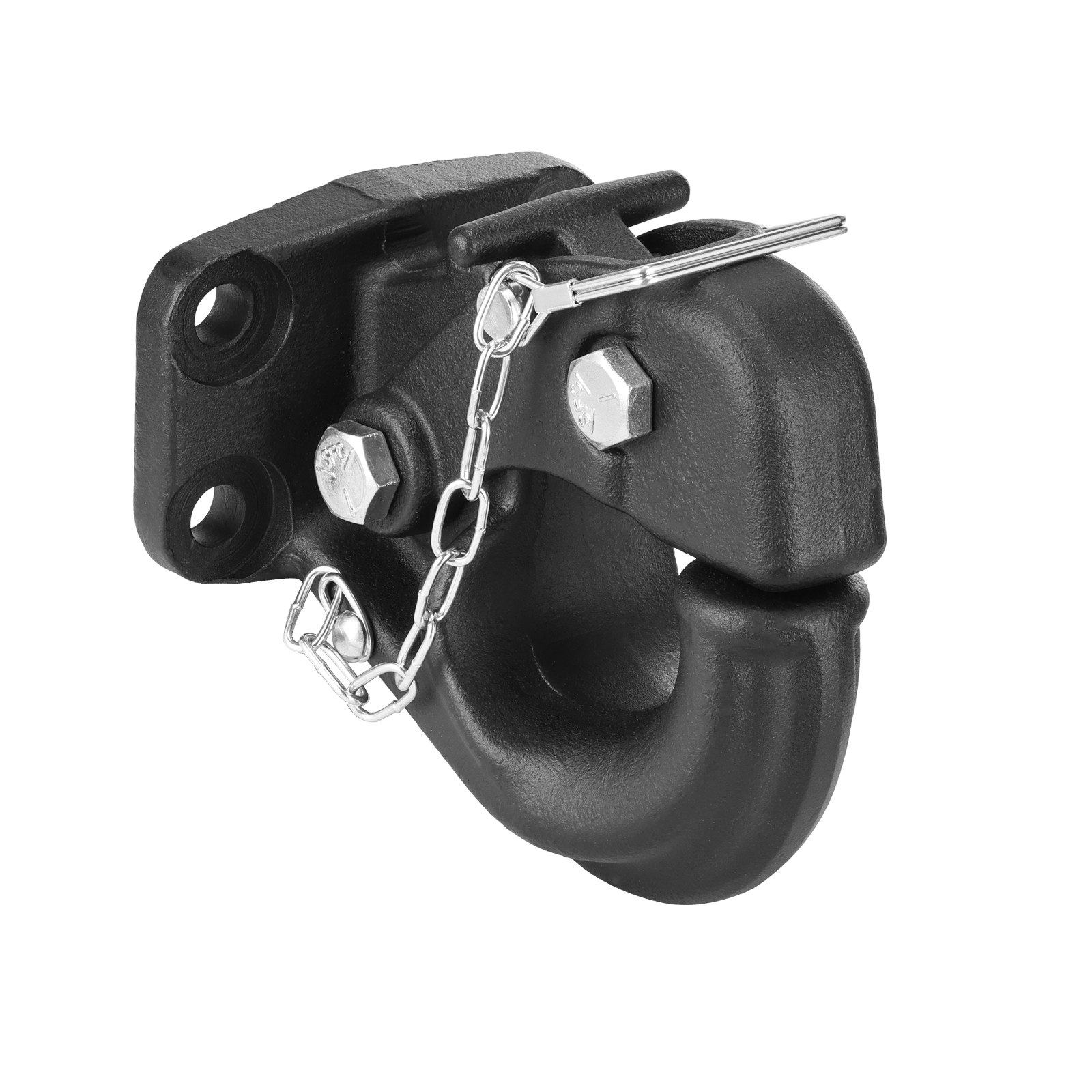 Pintle Hook, 30000 Lbs Towing Capacity, Trailer Hitches Receiver Hook Fits For 2.5 To 3-inch Lunette Ring With Mounting Kit, Wear-resistant, Black Powder Coat, Suitable For Various Vehicles
