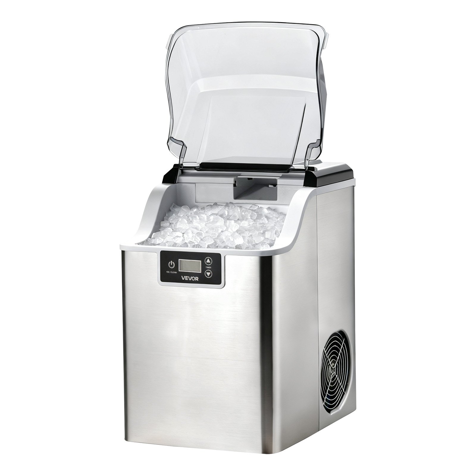 Countertop Ice Maker, 44 Lbs Per Day, Self-Cleaning Portable Machine With Scoop, 4 Lbs Ice-Storage Basket, Nugget Ice-Making Machine With Chewable Ices For Home, Kitchen, Office, Bar & Party