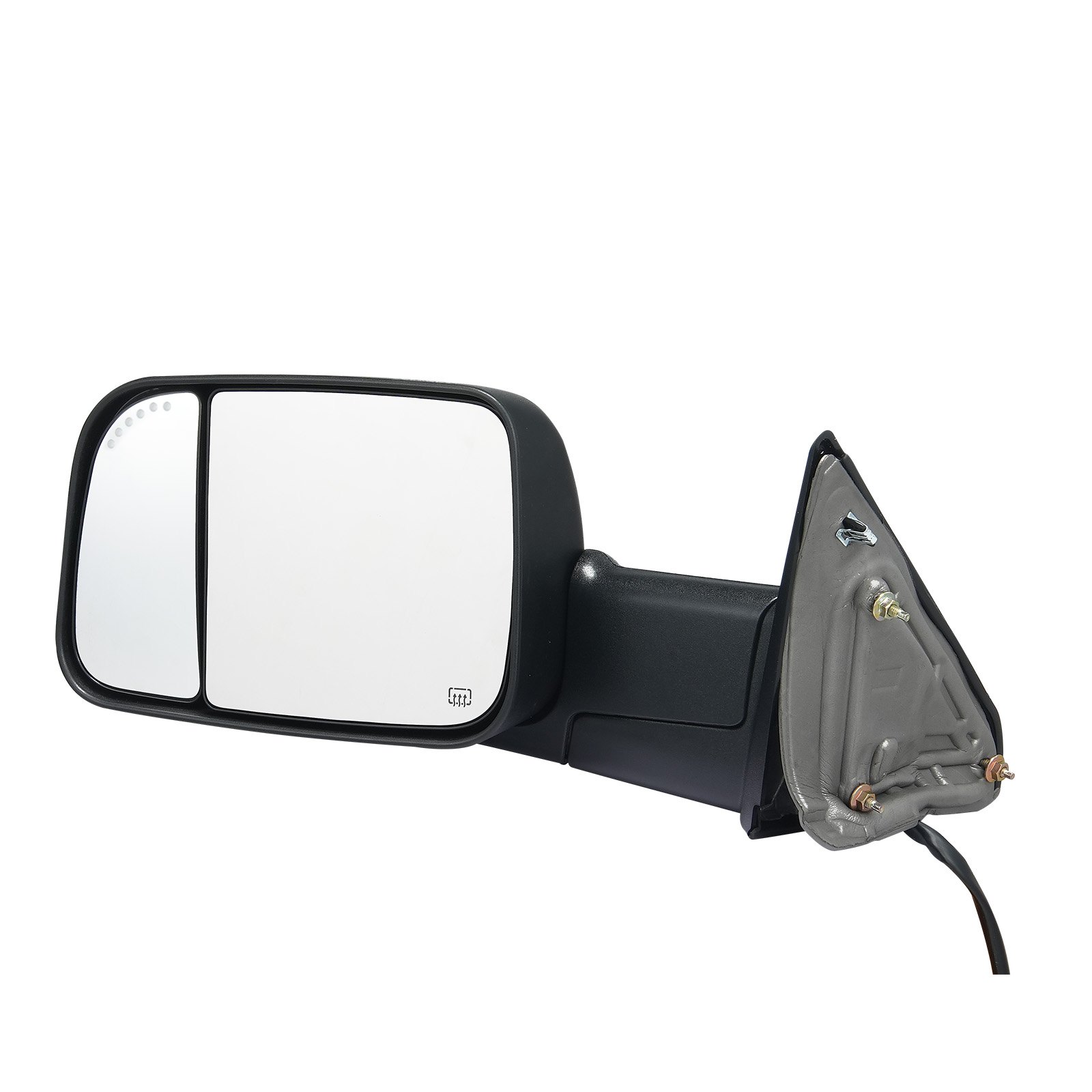 Towing Mirrors, For 2009-2018 Dodge Ram 1500, 2010-2018 Ram 2500 3500, 2019-2023 Ram 1500 Classic Model, Power Heated With Signal Light & Puddle Light, Manual Controlling Flipping Folding, Black