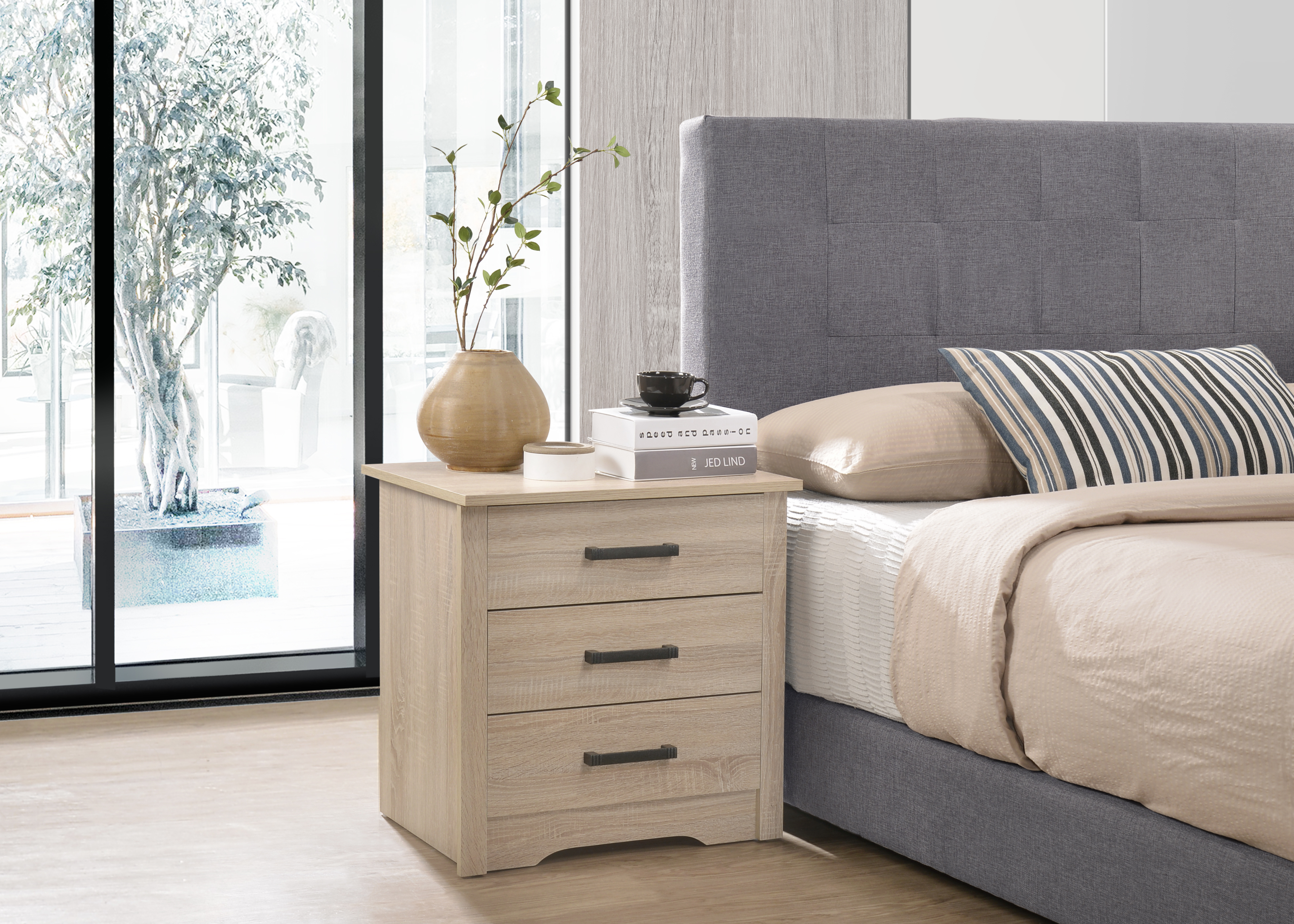 Sandle Wood Contemporary Nightstand